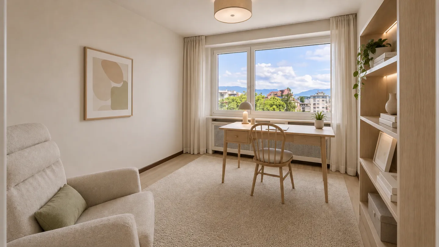 Exclusively - Bright crossing apartment with unobstructed view in the heart of Geneva - Photo 8 of 11