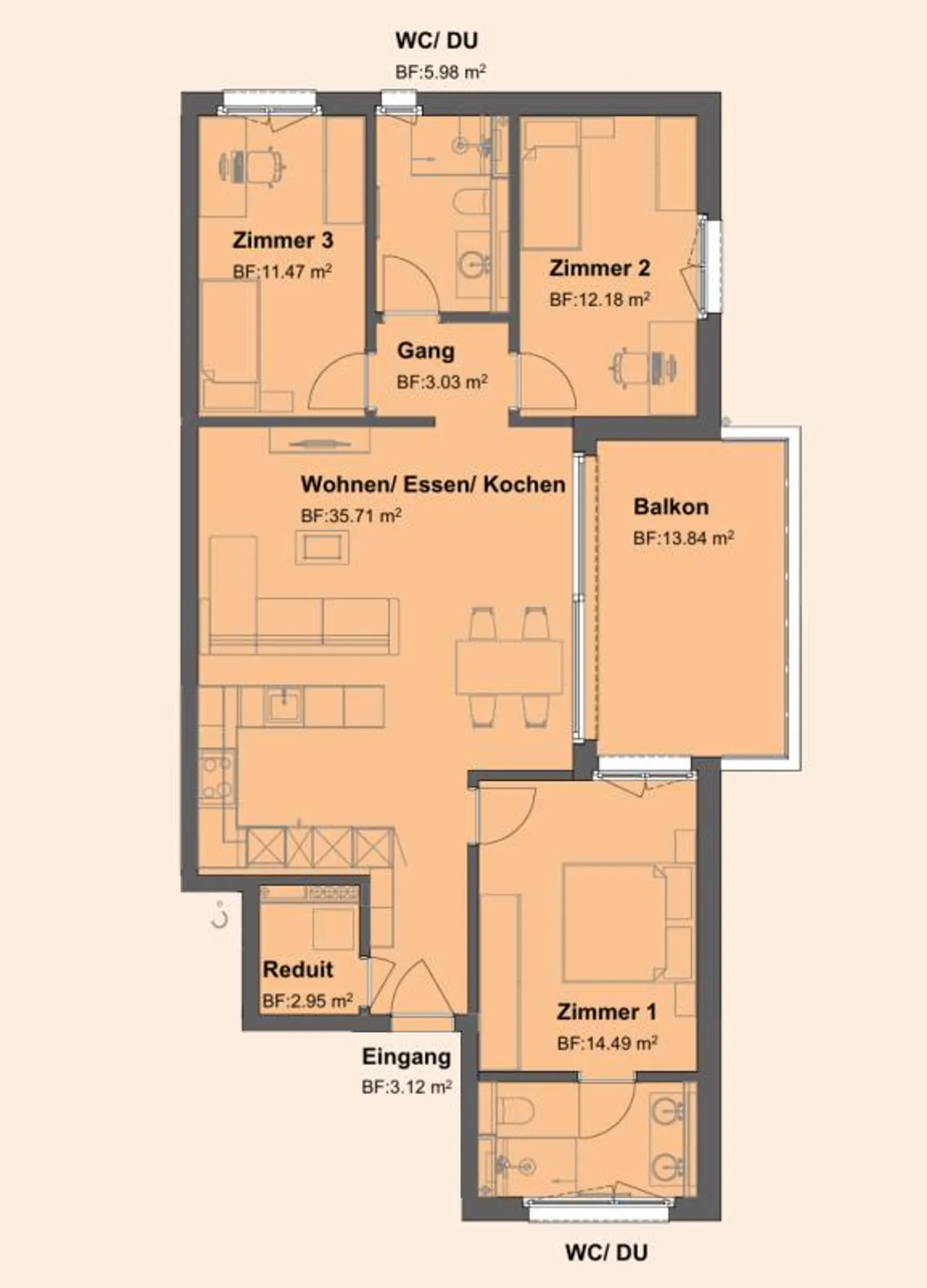 NOUVEAU : Appartement de 4,5 pièces de haute qualité dans un emplacement central à Amriswil - Photo 7 sur 7