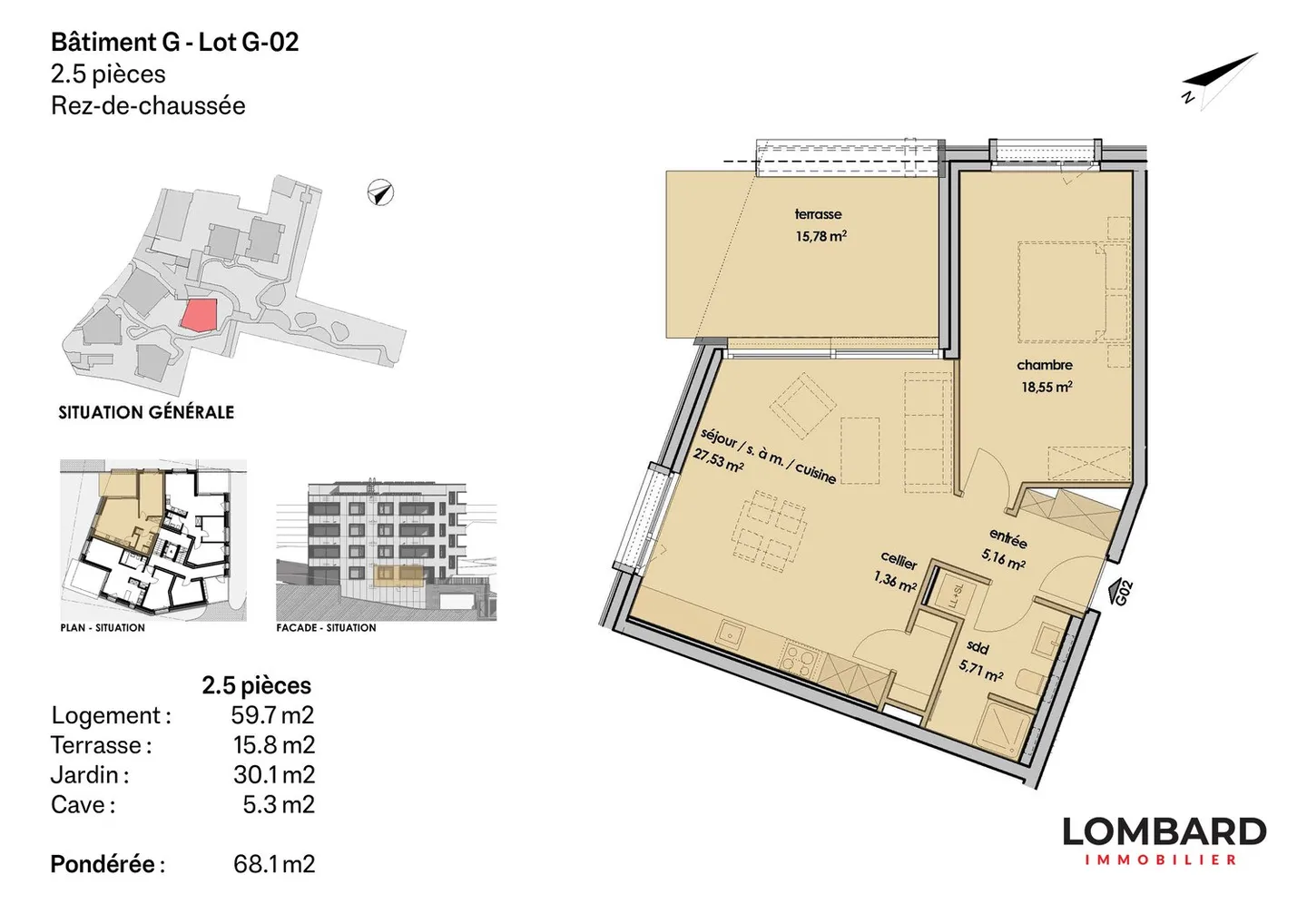 Two and a half room apartment on the ground floor - Photo 6 of 6