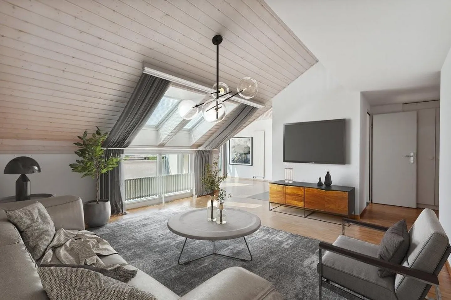 Zu vermieten ohne Kaution - Geräumige Wohnung mit Mezzanin - Foto 3 von 9