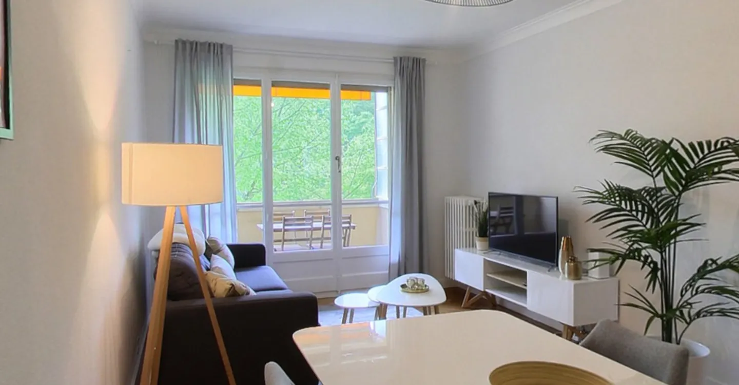 Appartement spacieux de 2 chambres meublé avec balcon et vue sur la rivière à Genève - Photo 2 sur 14