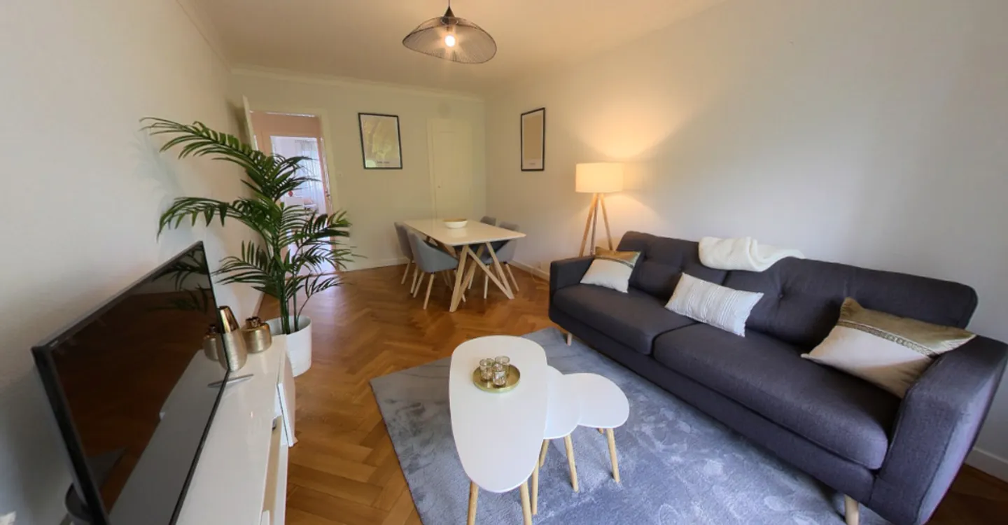 Appartement spacieux de 2 chambres meublé avec balcon et vue sur la rivière à Genève - Photo 1 sur 14