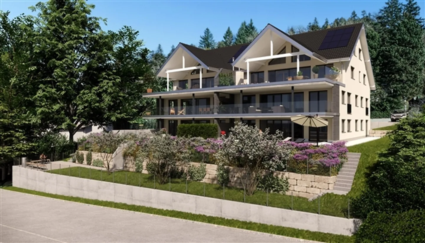 Exclusive 4.5-room maisonette apartment in the new construction project Rumlikon - Photo 2 of 13