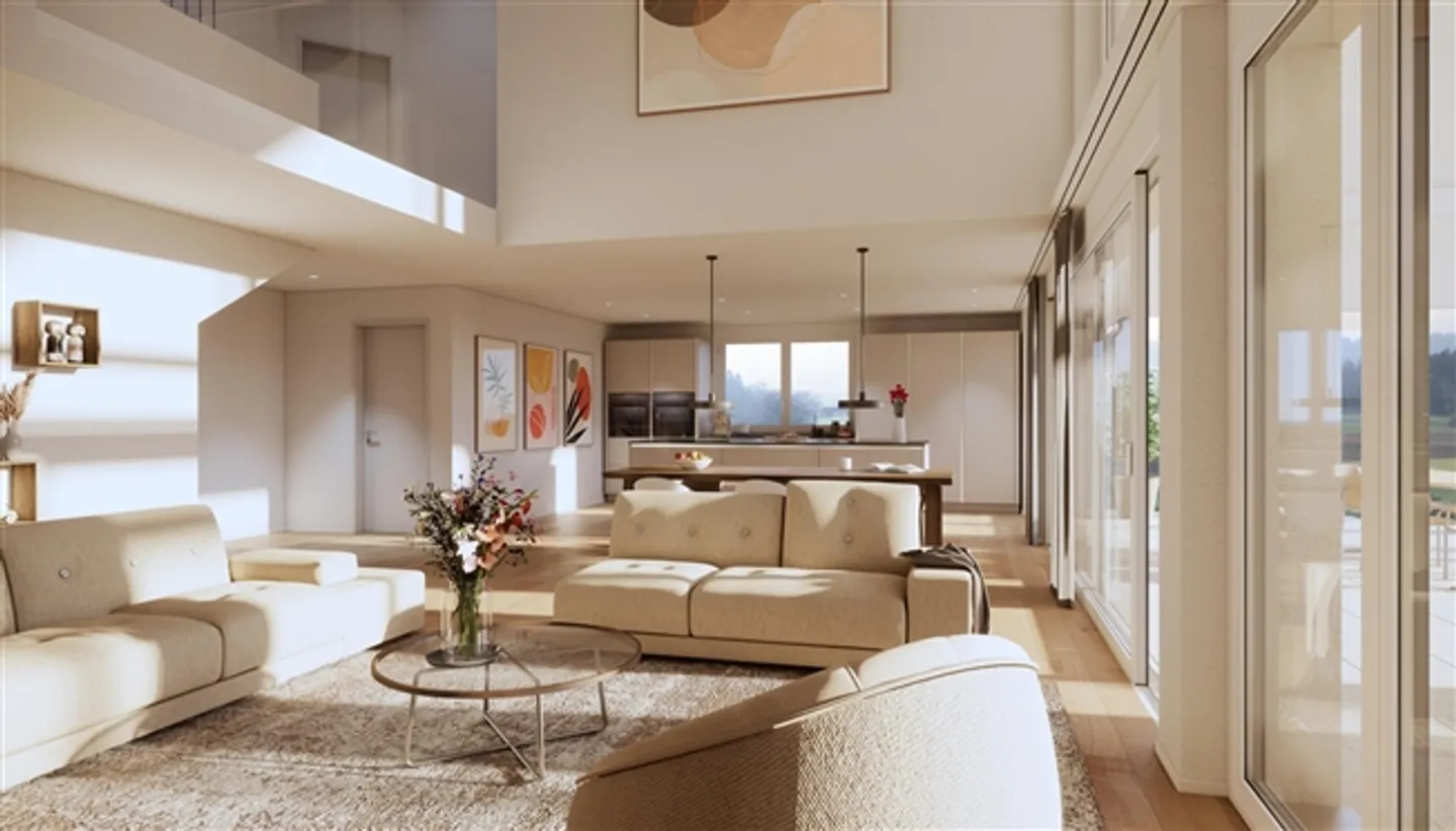 Exclusive 4.5-room maisonette apartment in the new construction project Rumlikon - Photo 4 of 13