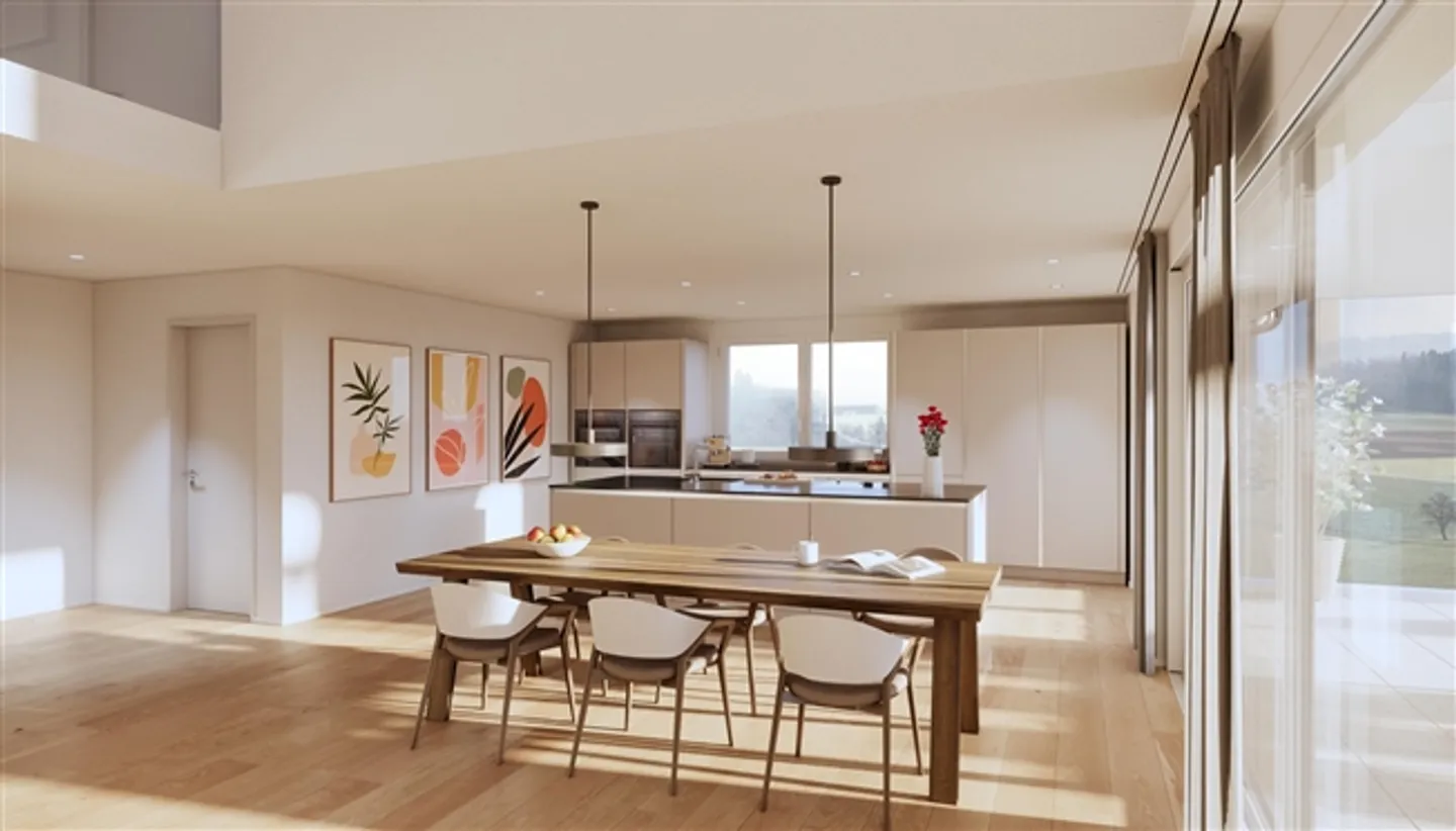 Exclusive 4.5-room maisonette apartment in the new construction project Rumlikon - Photo 5 of 13