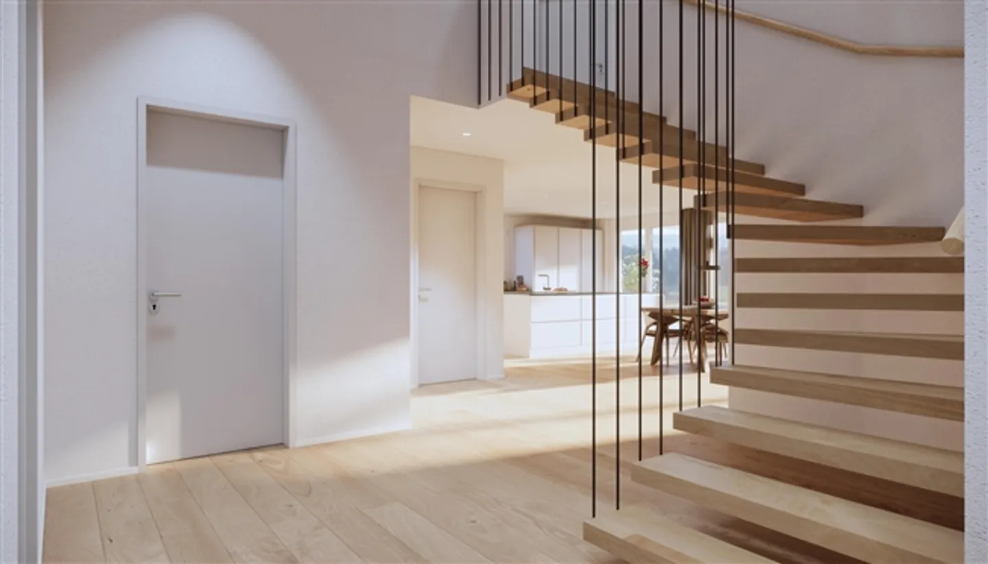 Exclusive 4.5-room maisonette apartment in the new construction project Rumlikon - Photo 7 of 13