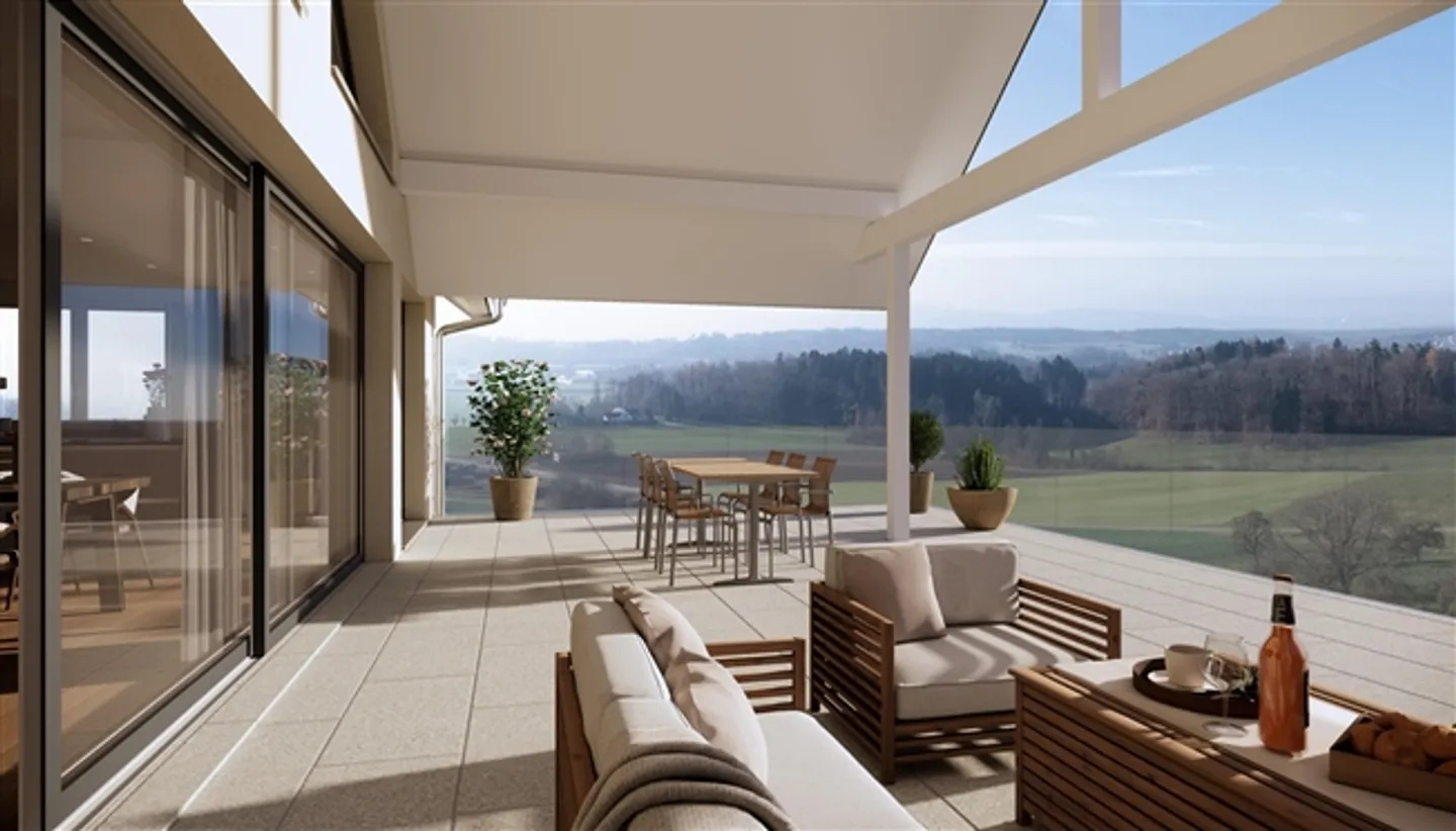 Exclusive 4.5-room maisonette apartment in the new construction project Rumlikon - Photo 9 of 13