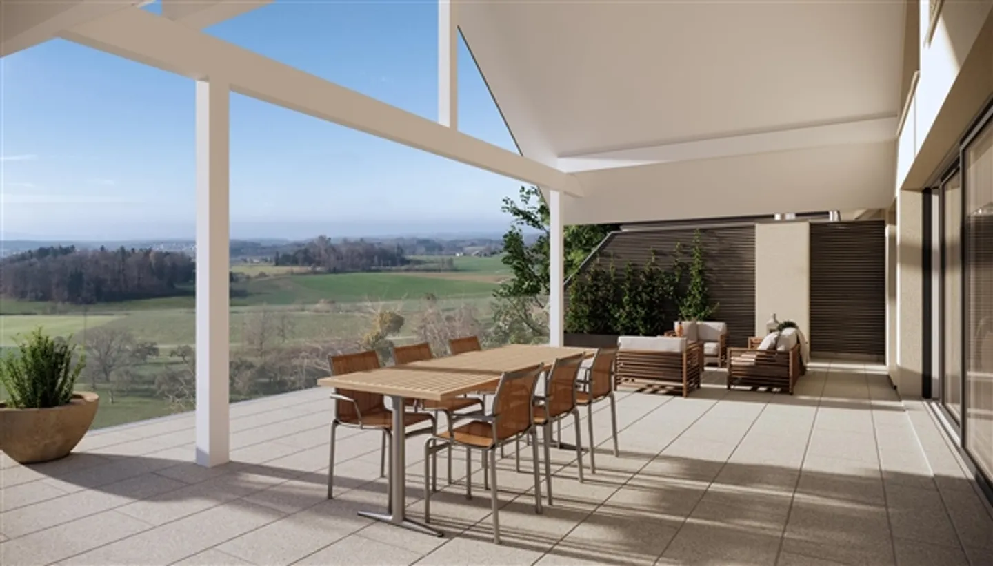 Exclusive 4.5-room maisonette apartment in the new construction project Rumlikon - Photo 10 of 13