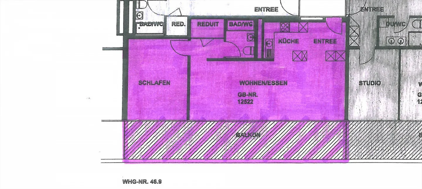 Grosszügige und helle 2.5 - Zimmerwohnung - Foto 9 von 9