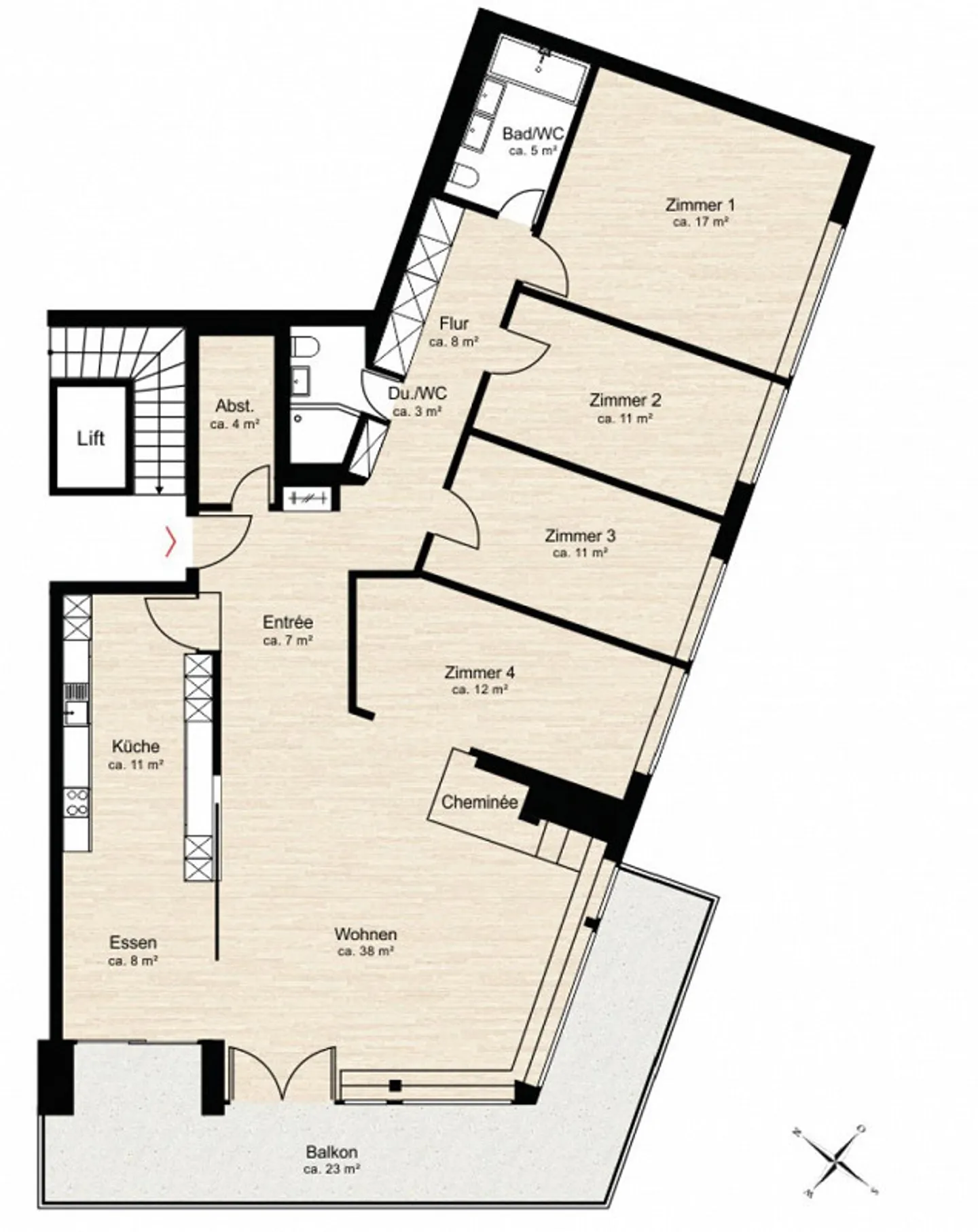 Ampio appartamento di 5,5 stanze con vista fantastica! - Foto 9 di 9