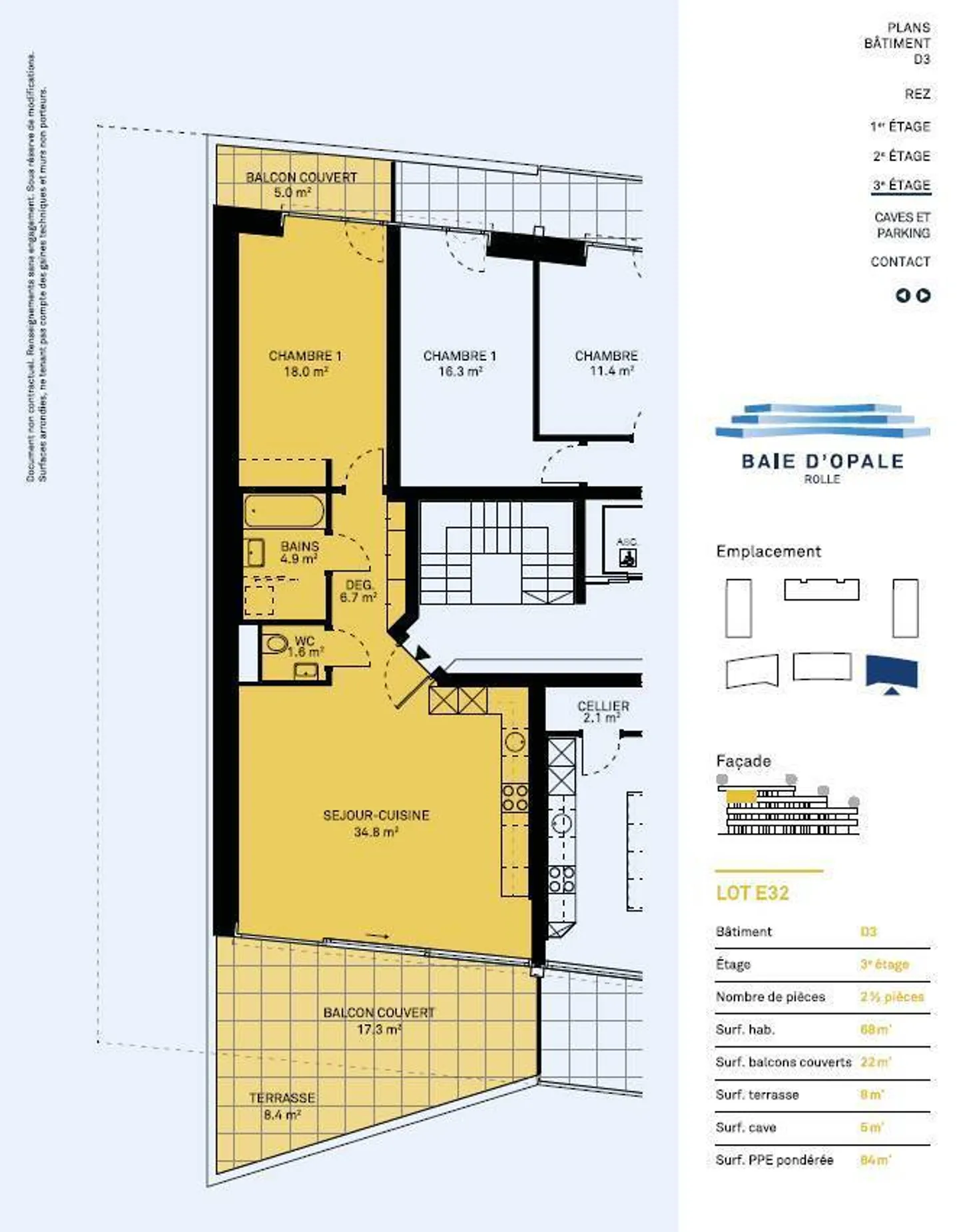 Neues Penthouse mit 2,5 Zimmern, Terrasse und atemberaubendem Blick auf den Genfersee - Foto 2 von 6
