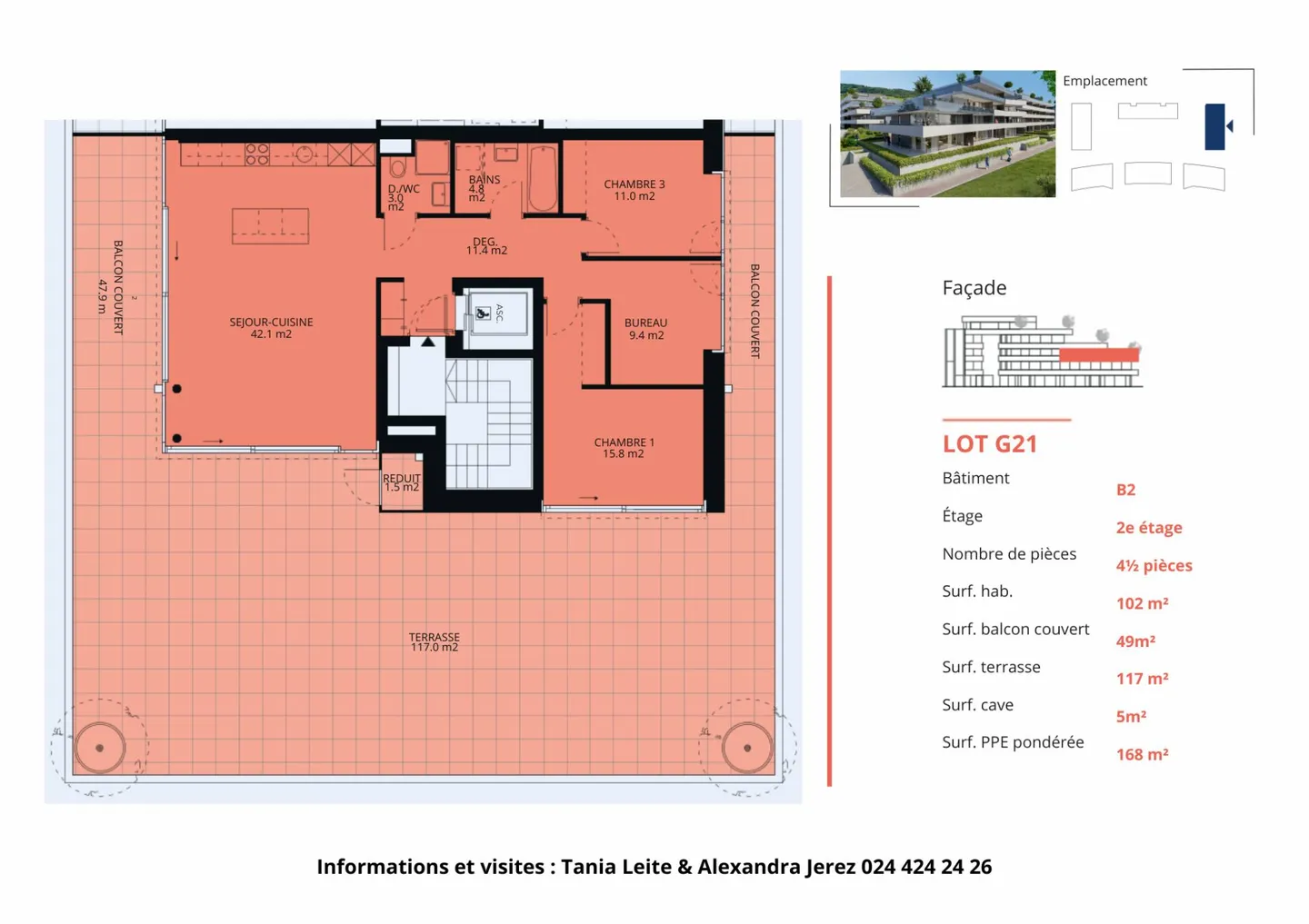 Luxuriöse Wohnung mit Terrasse - Foto 12 von 13