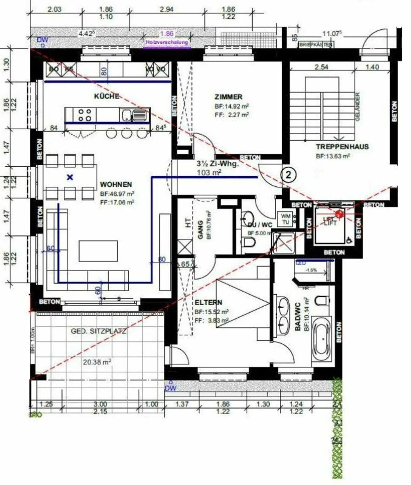Affittasi appartamento di 3½ locali di prima occupazione a Maugwil /Comune fiscale di Wil ! - Foto 4 di 7
