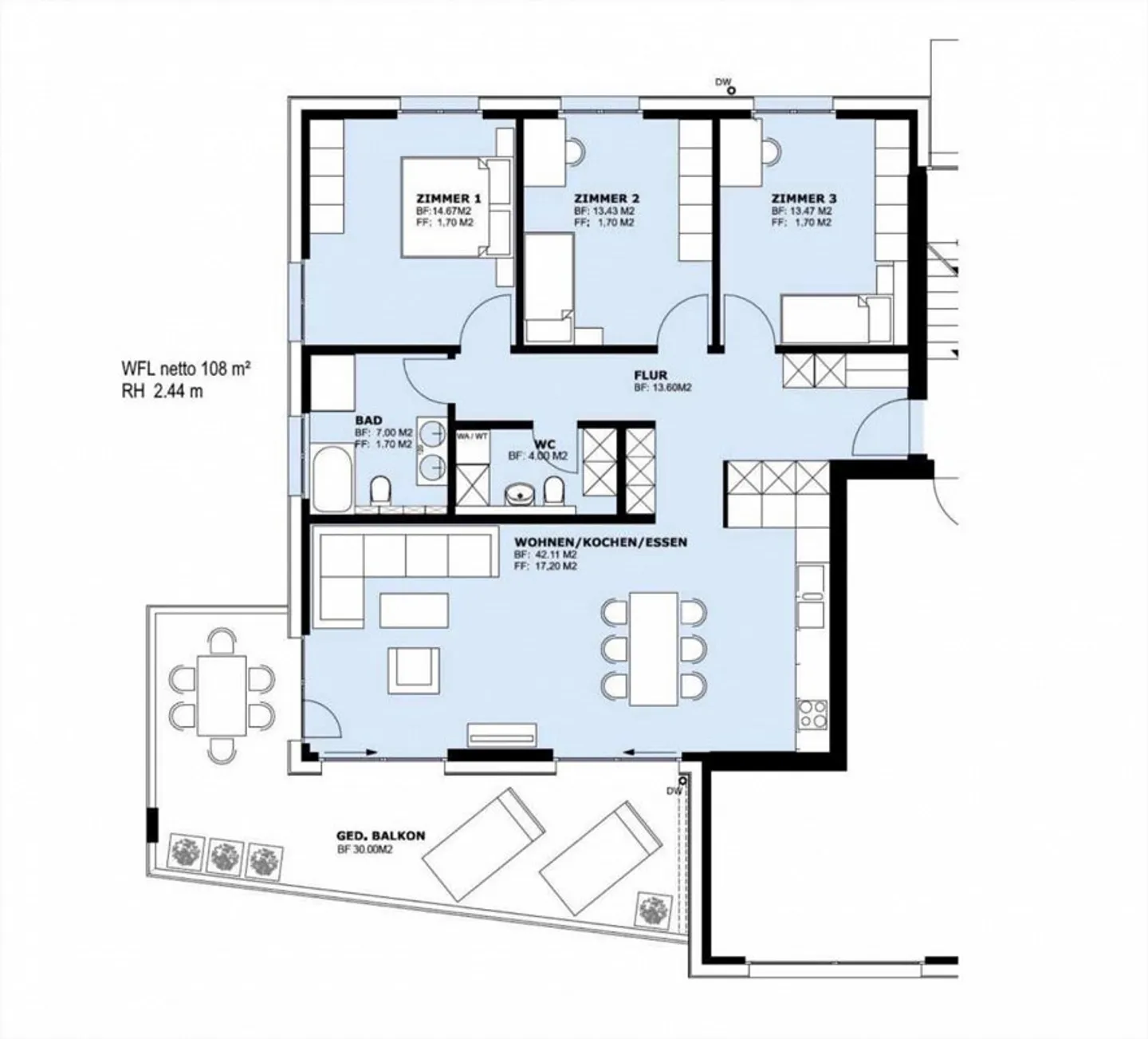 Moderne 4,5-Zimmer-Wohnung mit grossem Balkon in Salmsach - Foto 14 von 14