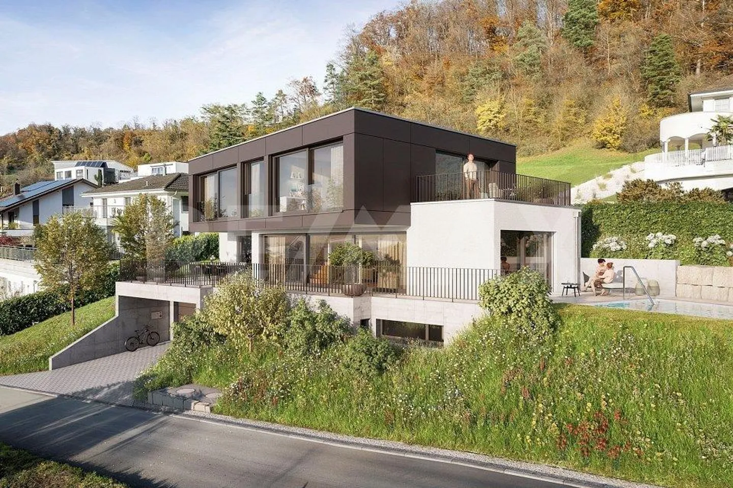 Exklusives Einfamilienhaus mit atemberaubender Aussicht - Foto 2 von 8