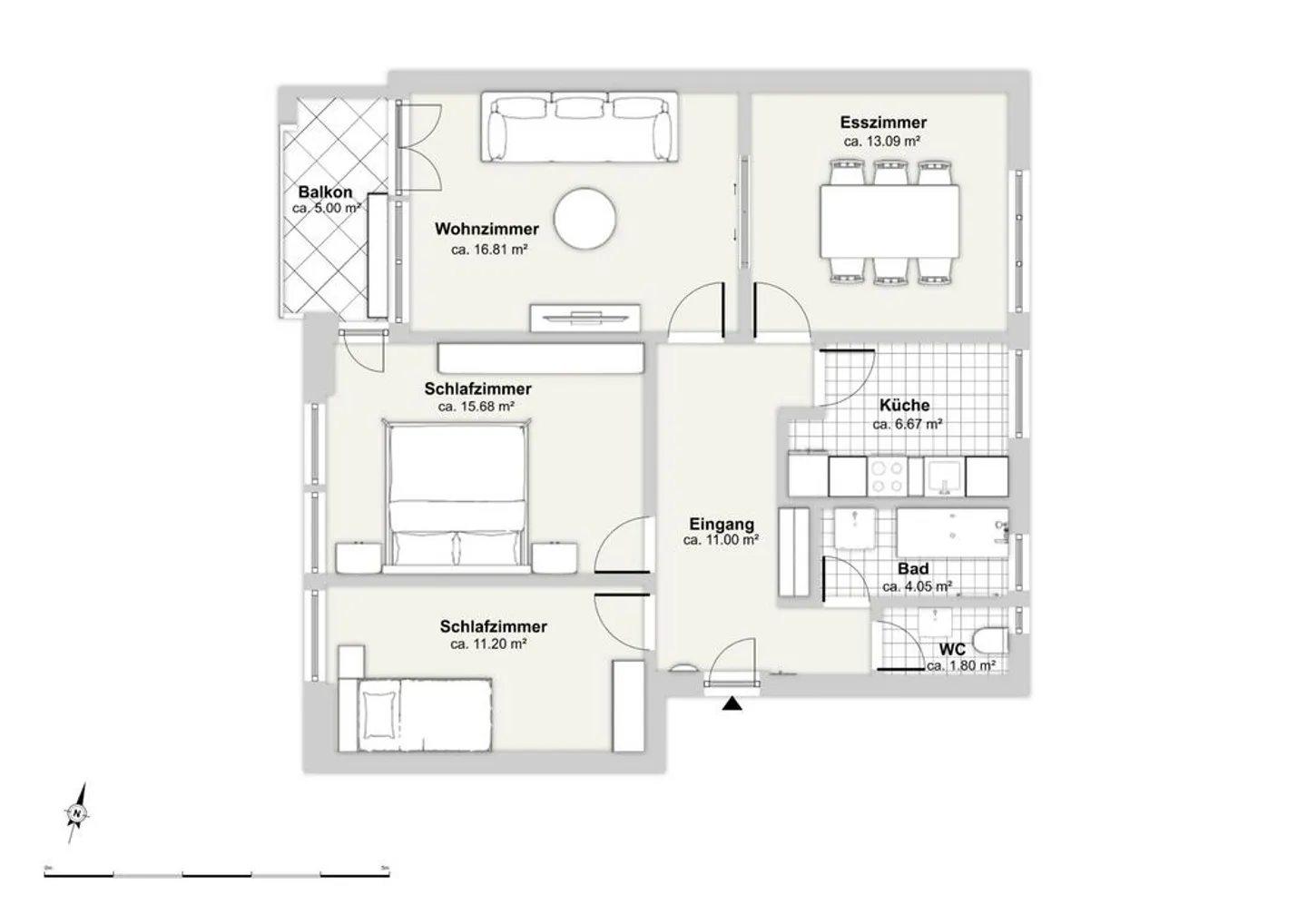 Geräumige Wohnung in ruhiger Lage - Foto 11 von 11