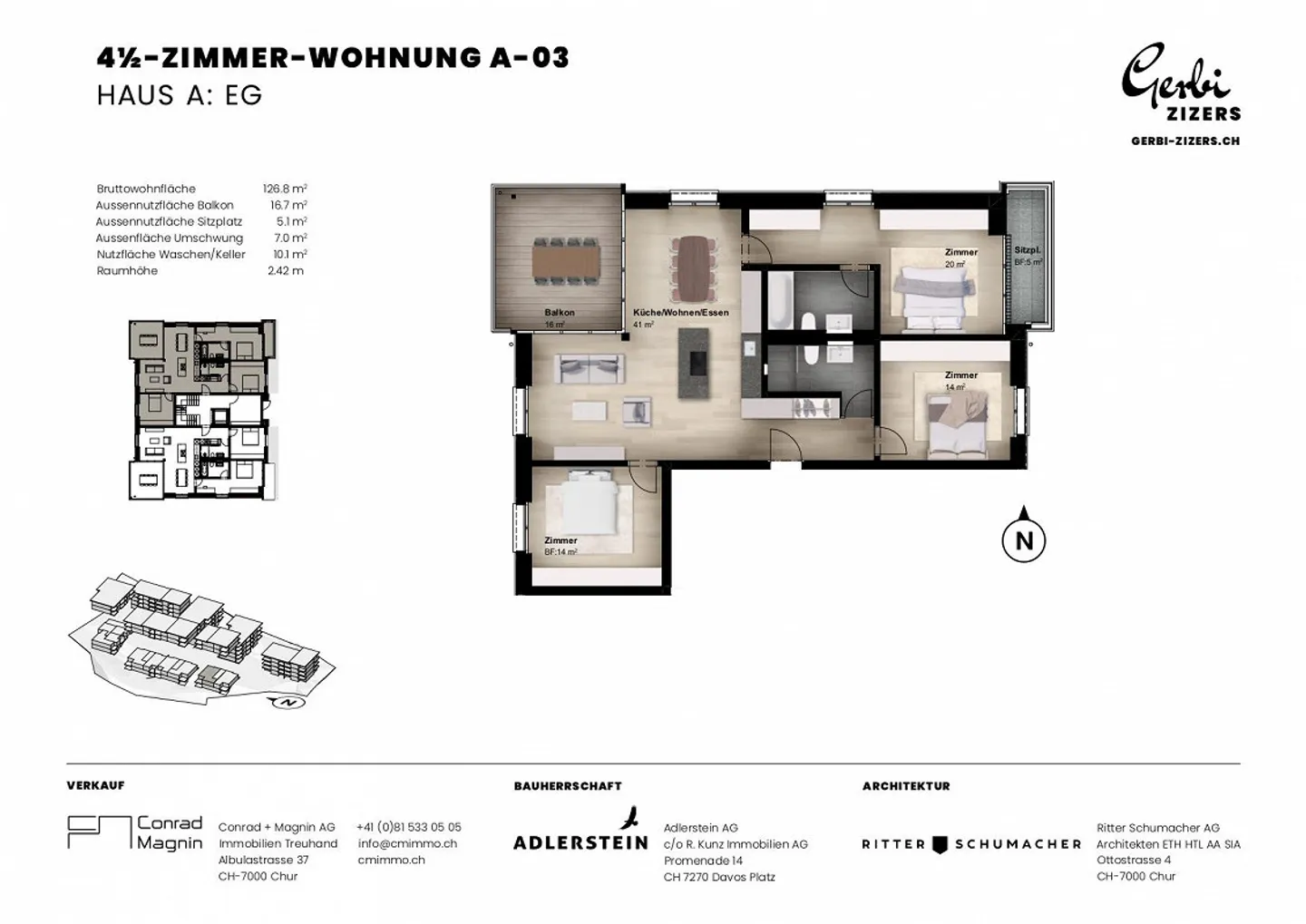 Appartements de 4,5 pièces dans un emplacement privilégié à Zizers - Photo 10 sur 13