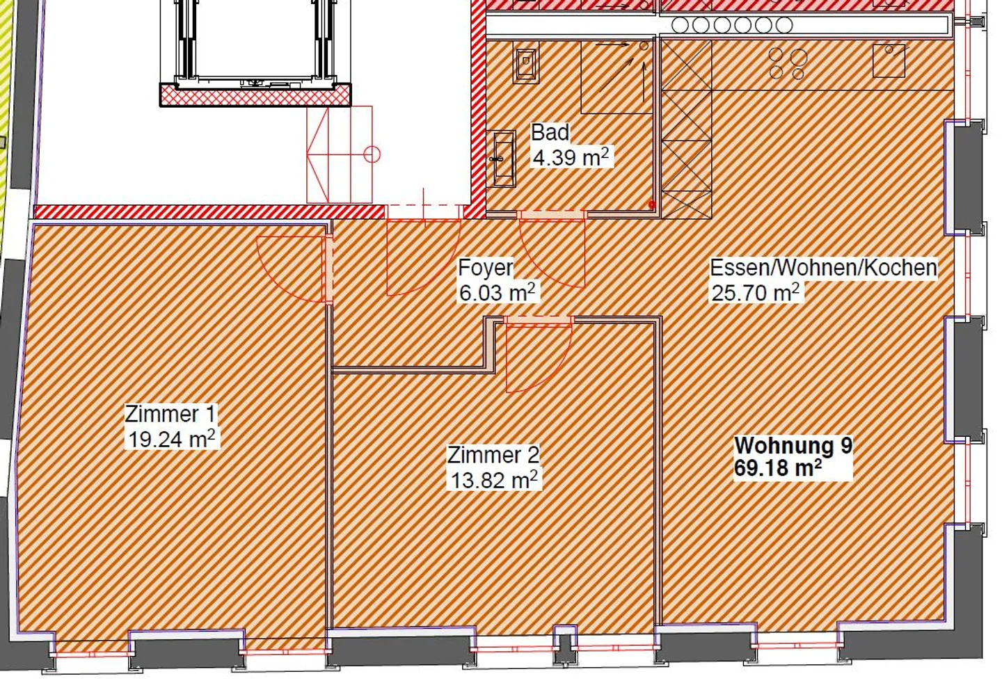 Appartement moderne de 3,5 pièces dans un emplacement central à Hallau - Photo 10 sur 10