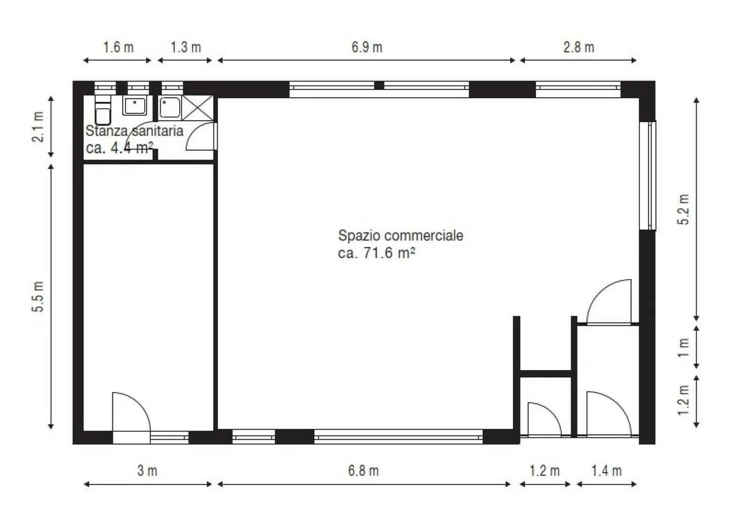 FFS Faido Station: multifunctional commercial space of approx. 132 m2 - Photo 4 of 7