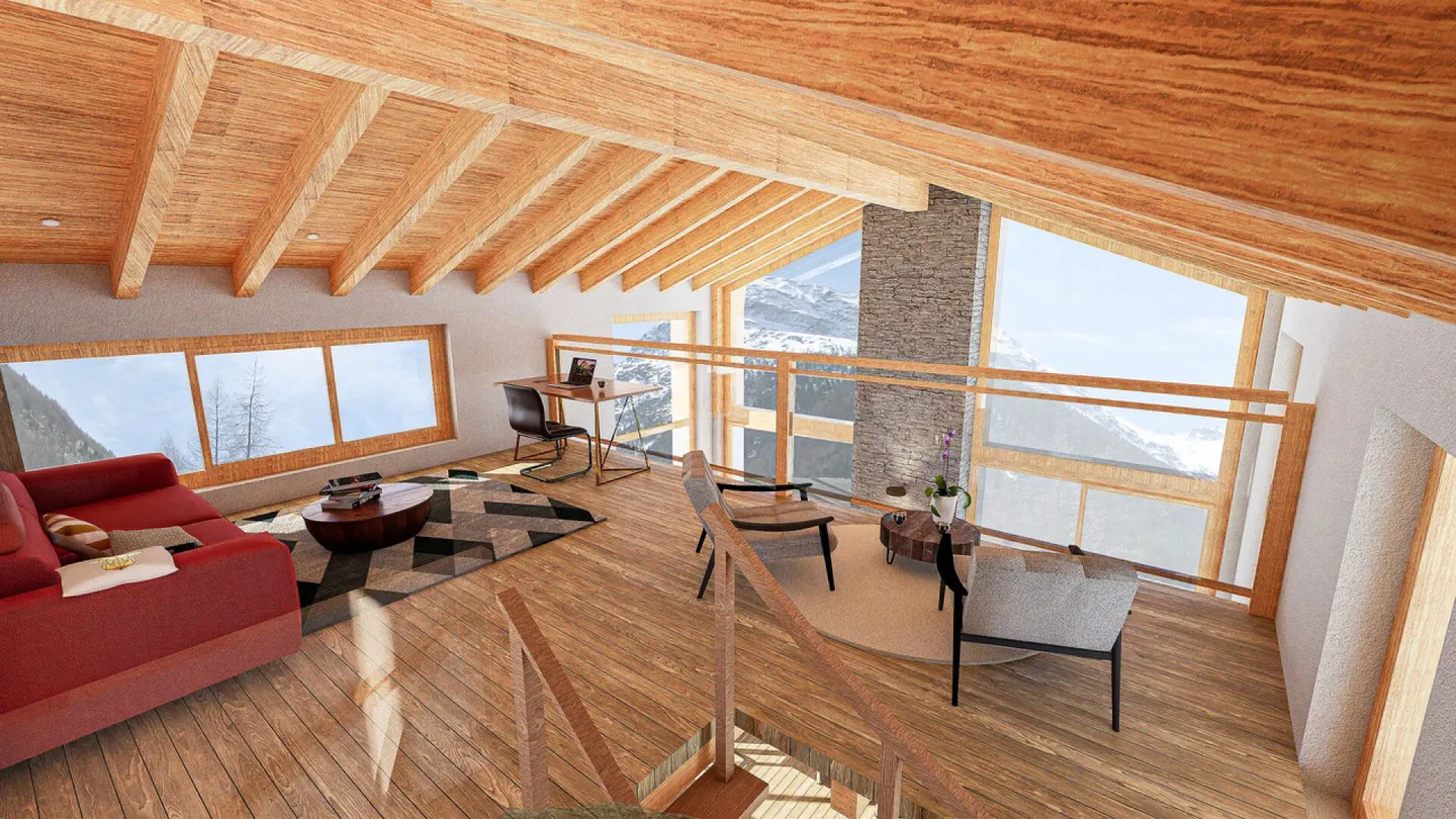 Snowstar Zen Lauinen Saas-Grund New Building 2025. Attractive Single-Family Home in Green - Photo 1 of 15