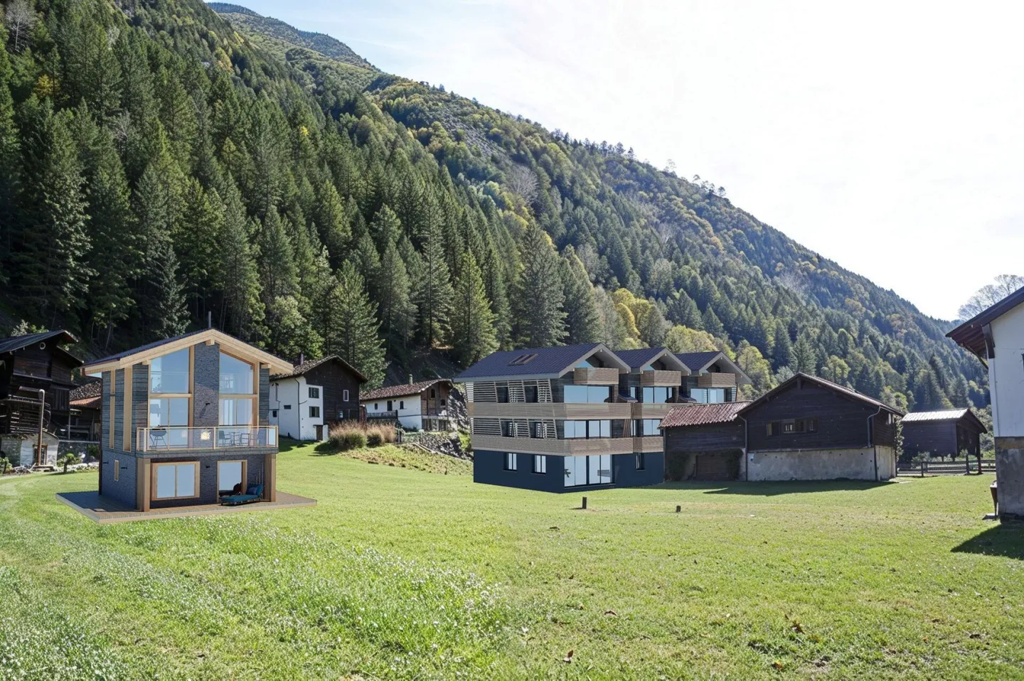Snowstar Zen Lauinen Saas-Grund New Building 2025. Attractive Single-Family Home in Green - Photo 2 of 15