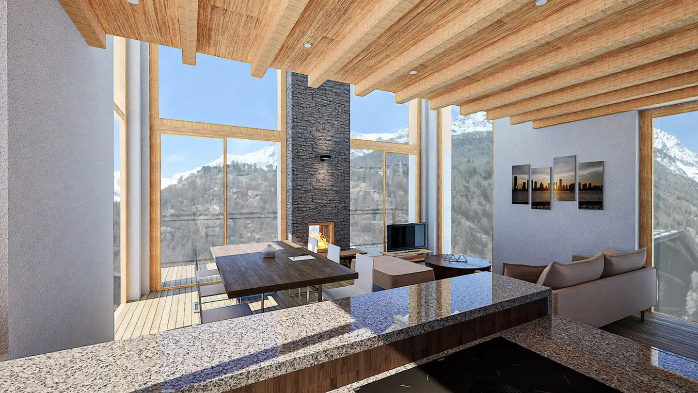 Snowstar Zen Lauinen Saas-Grund New Building 2025. Attractive Single-Family Home in Green - Photo 5 of 15