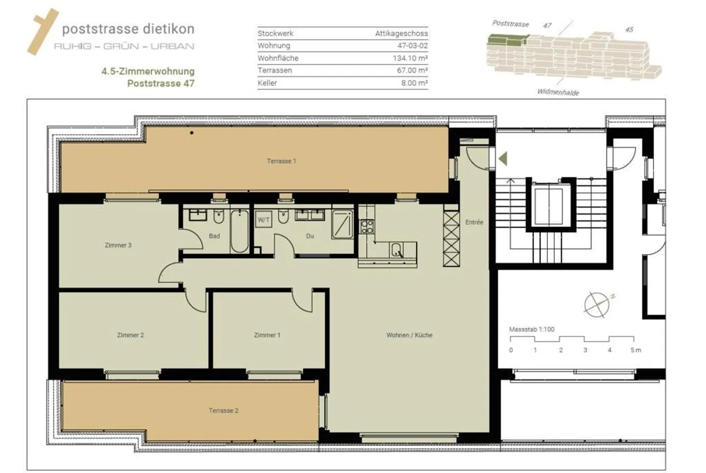 Appartement en attique avec vue - Photo 7 sur 7