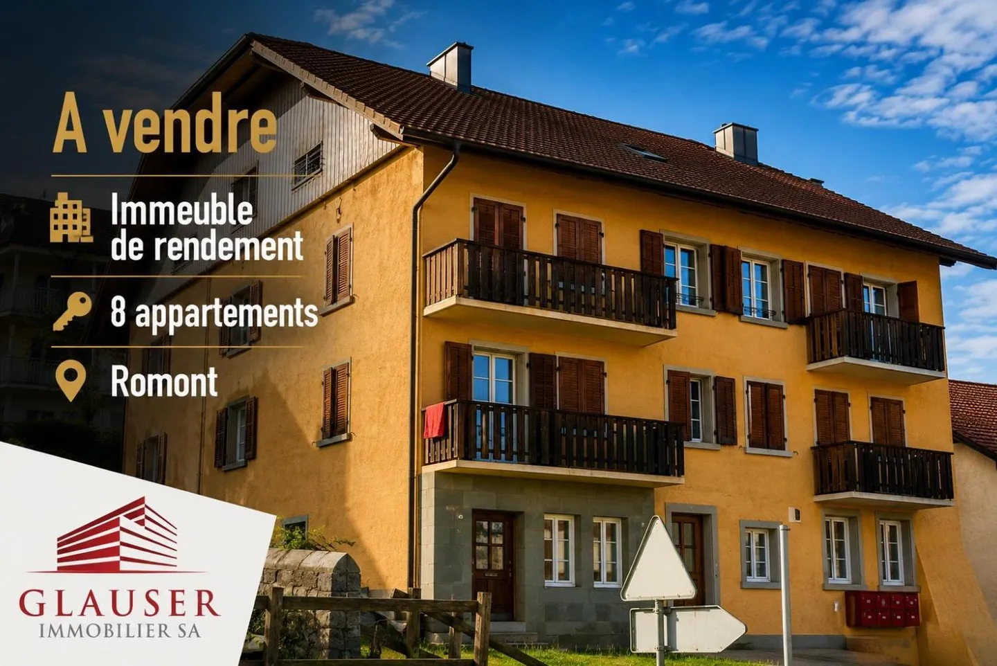 Renovierte Mietimmobilie in Romont - Foto 1 von 10