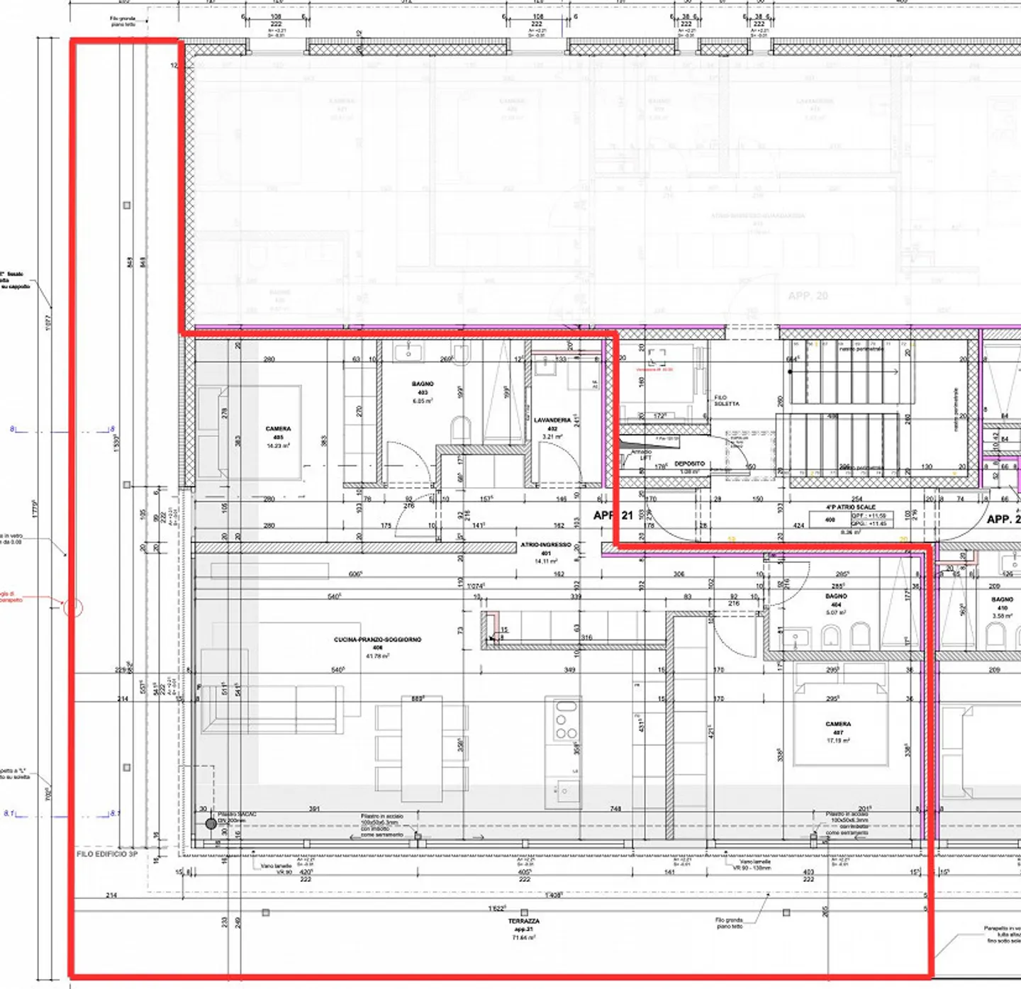 PENTHOUSE 3.5 ROOMS WITH LARGE TERRACE IN THE HEART OF BELLINZONA - Photo 4 of 4