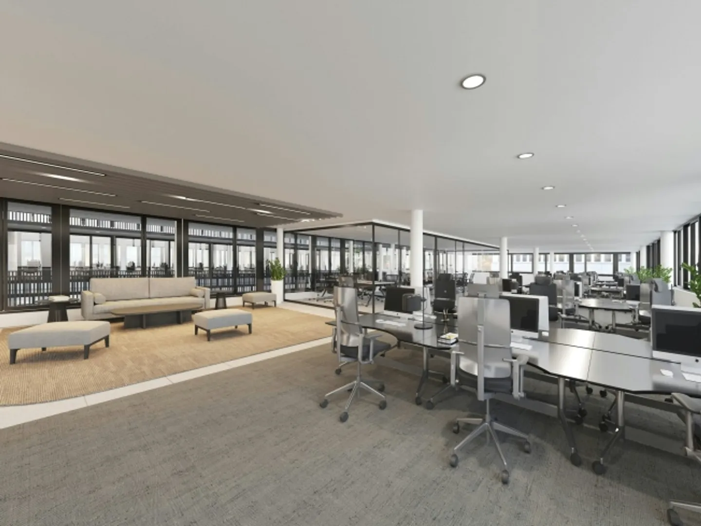 Uffici, studio o showroom da 150 m2 a 1'120 m2 con un'atmosfera luminosa diversa e un fascino da patio - Foto 2 di 5