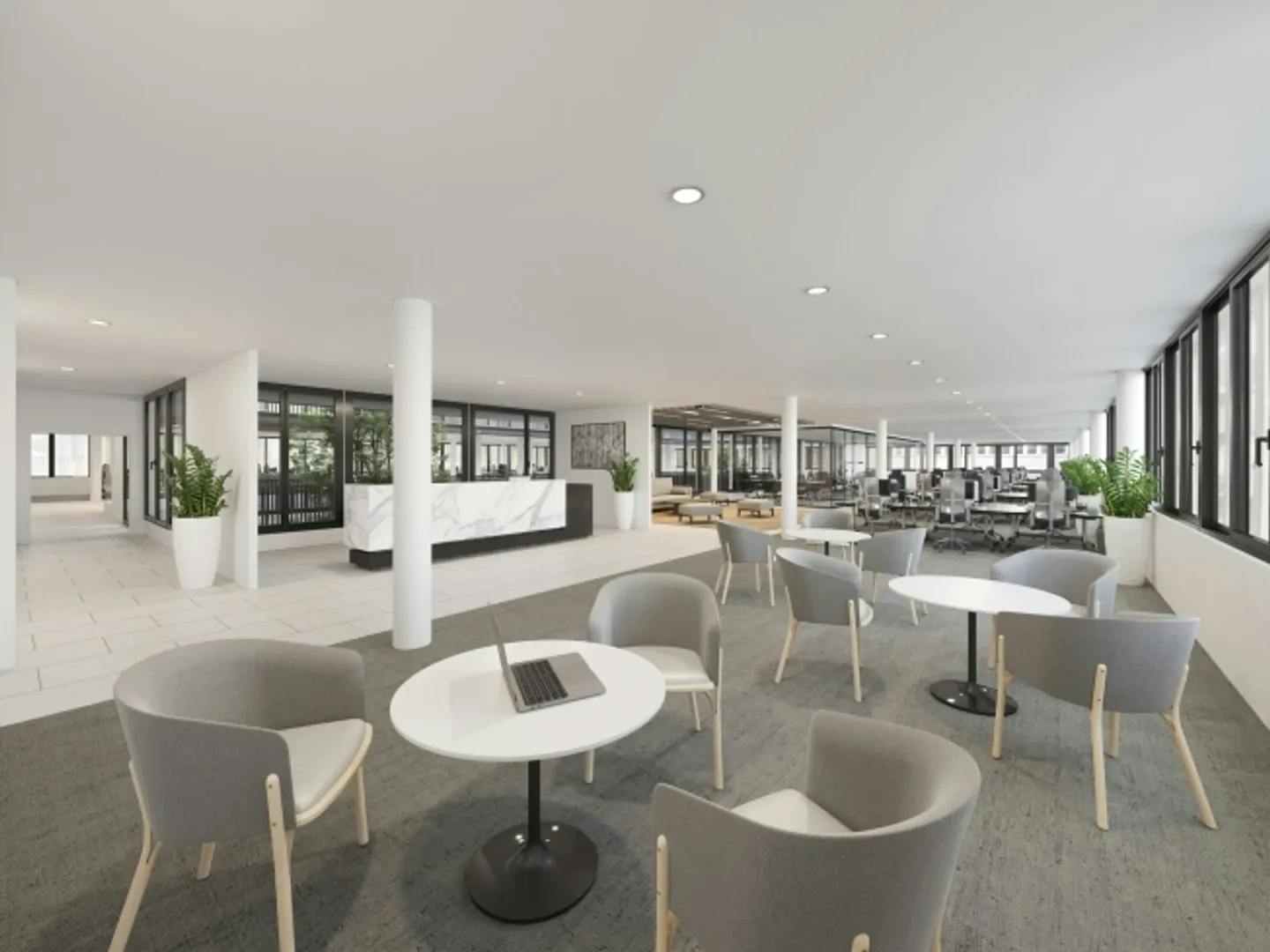 Uffici, studio o showroom da 150 m2 a 1'120 m2 con un'atmosfera luminosa diversa e un fascino da patio - Foto 3 di 5