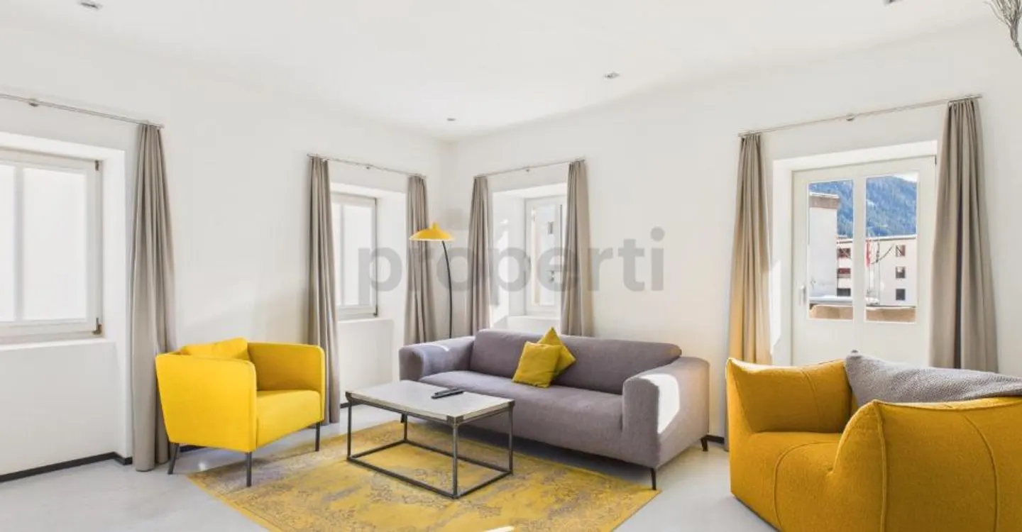 Exklusive 4.5-Zimmer-Eigentumswohnung mit Alpenpanorama in historischer Villa  Davos Platz - Foto 2 von 11