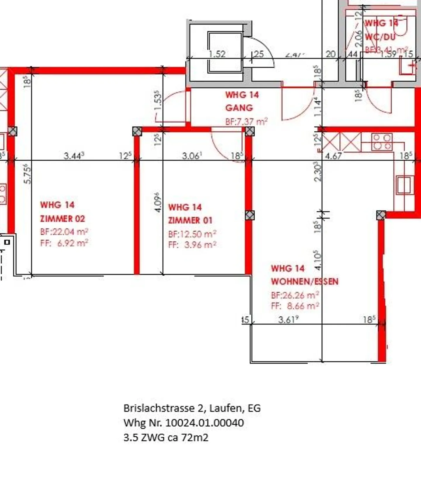 Appartement 3.5 pièces avec vue sur le vert - Photo 12 sur 12