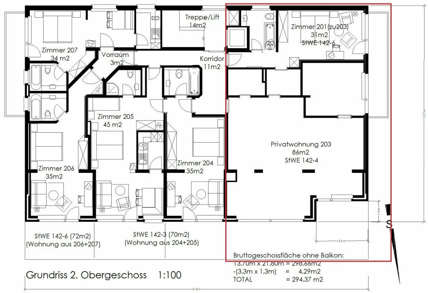 Emplacement - Emplacement - Emplacement! Très spacieux appartement de 3,5 pièces près de l'Alpin Exp... - Photo 3 sur 23