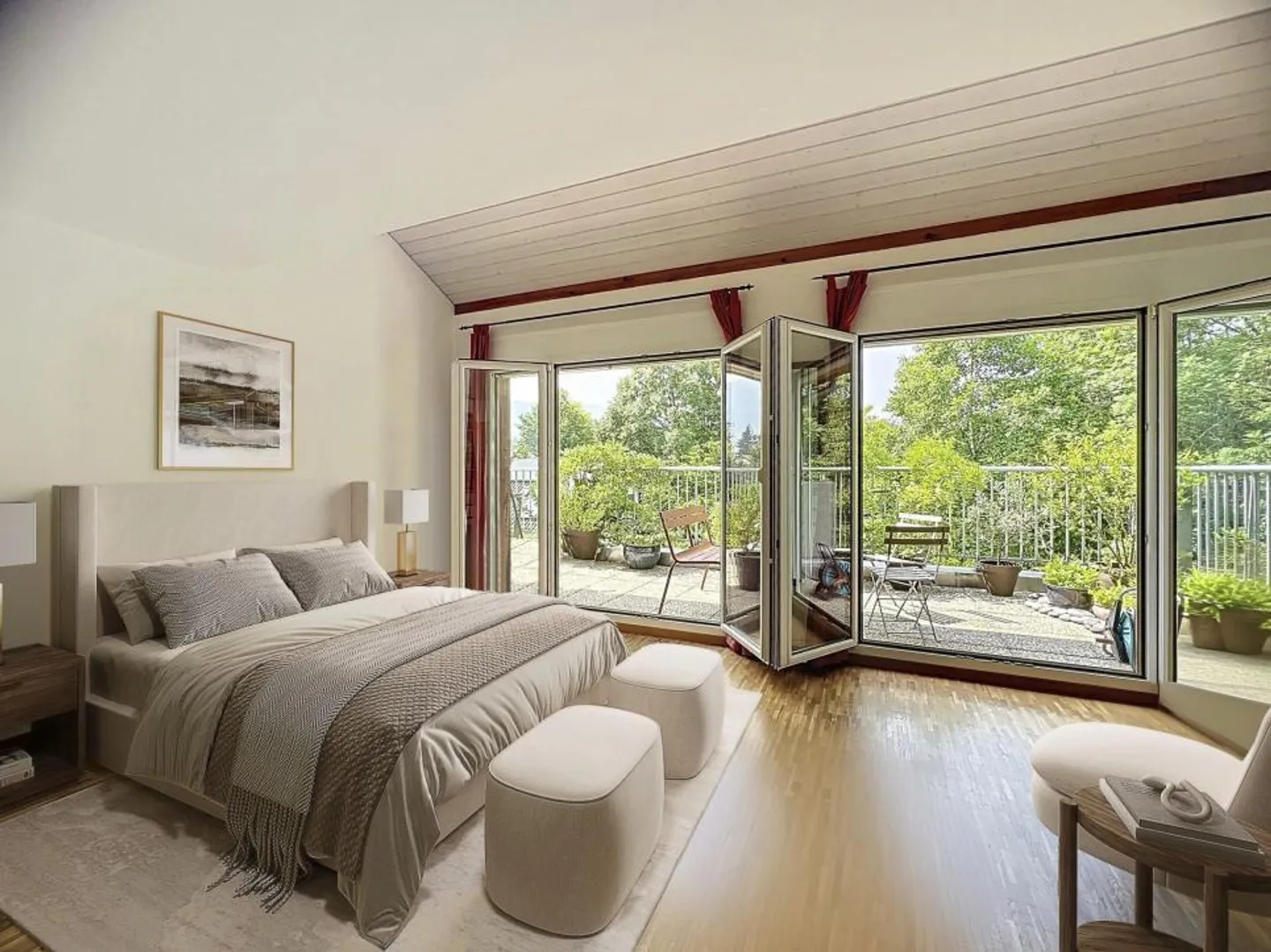 Superbo attico con soppalco e terrazza esposta a sud a Troinex - Foto 6 di 13