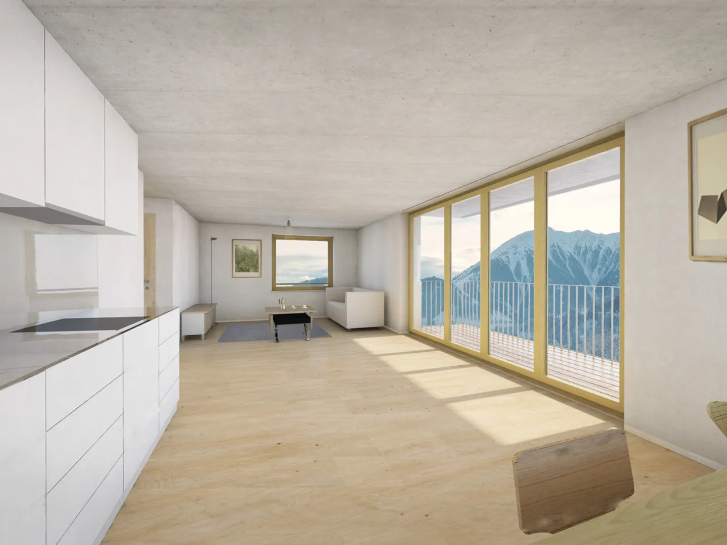 Appartement 3.5 pièces (résidence principale) dans la nouvelle "Casa La Muotta" en périphérie de Falera - Photo 2 sur 8