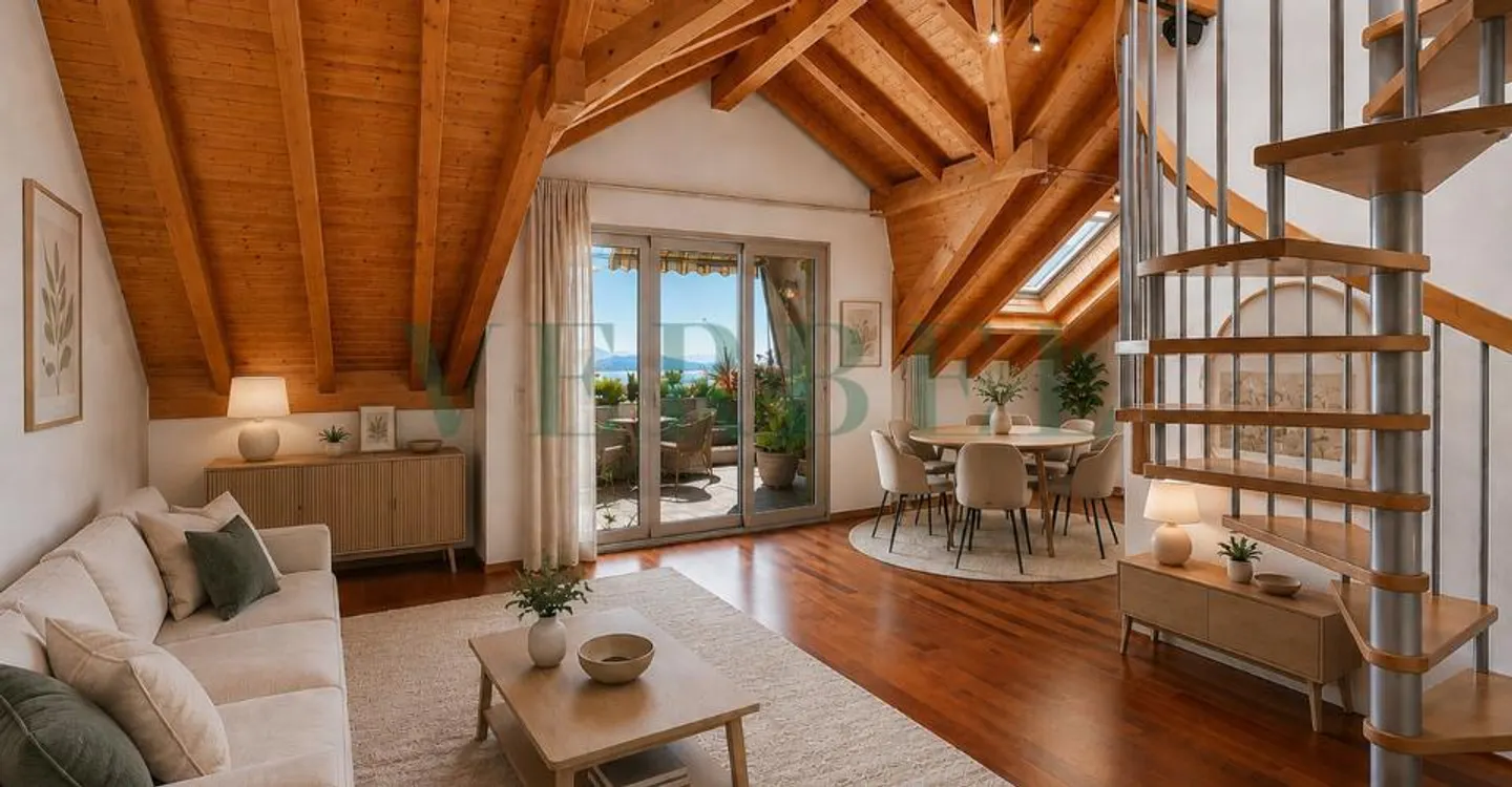Penthouse Charmant avec Vue sur le Lac - Photo 1 sur 10
