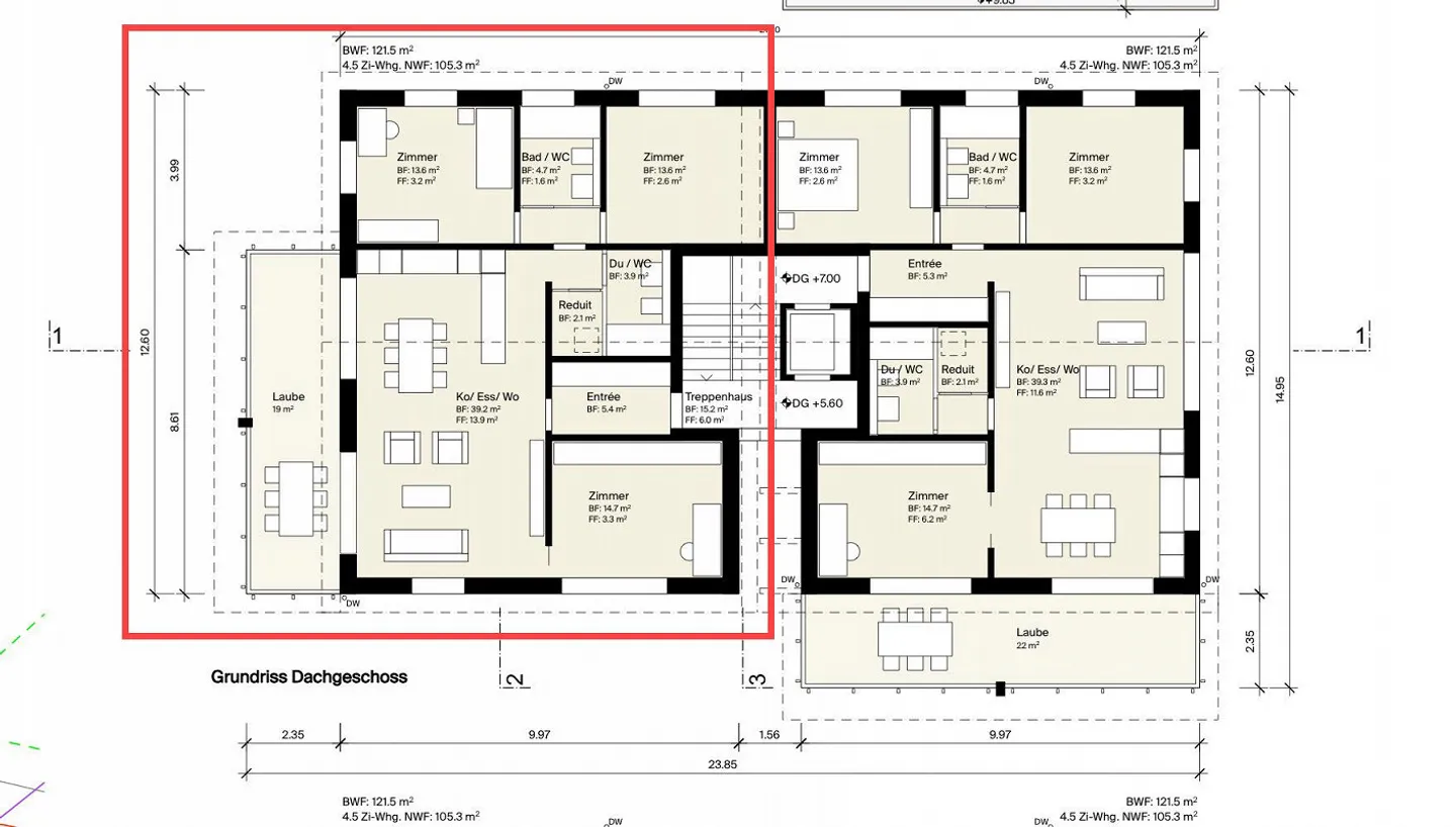 Modern 4.5-room apartment with lake view in Sachseln - Photo 8 of 9
