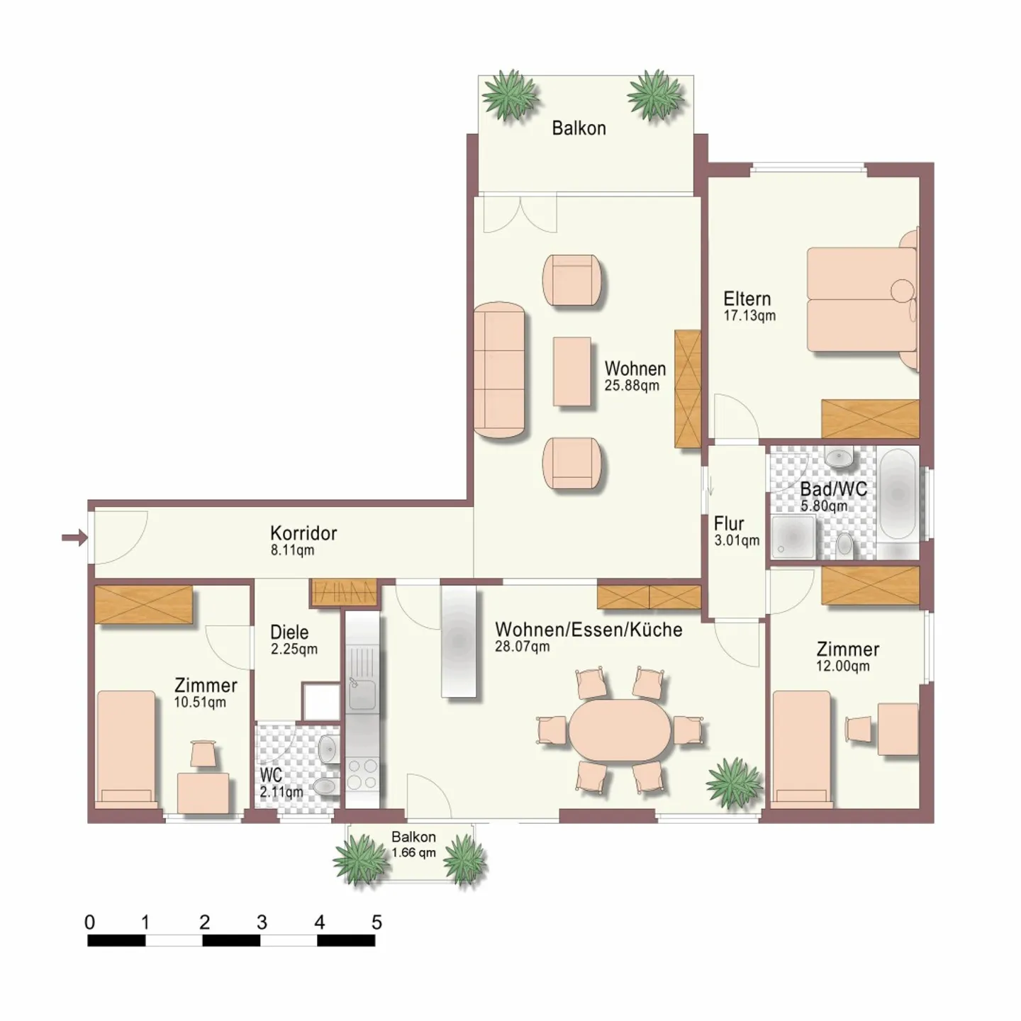 Grosszügige 4.5-Zimmer Wohnung - Foto 9 von 10
