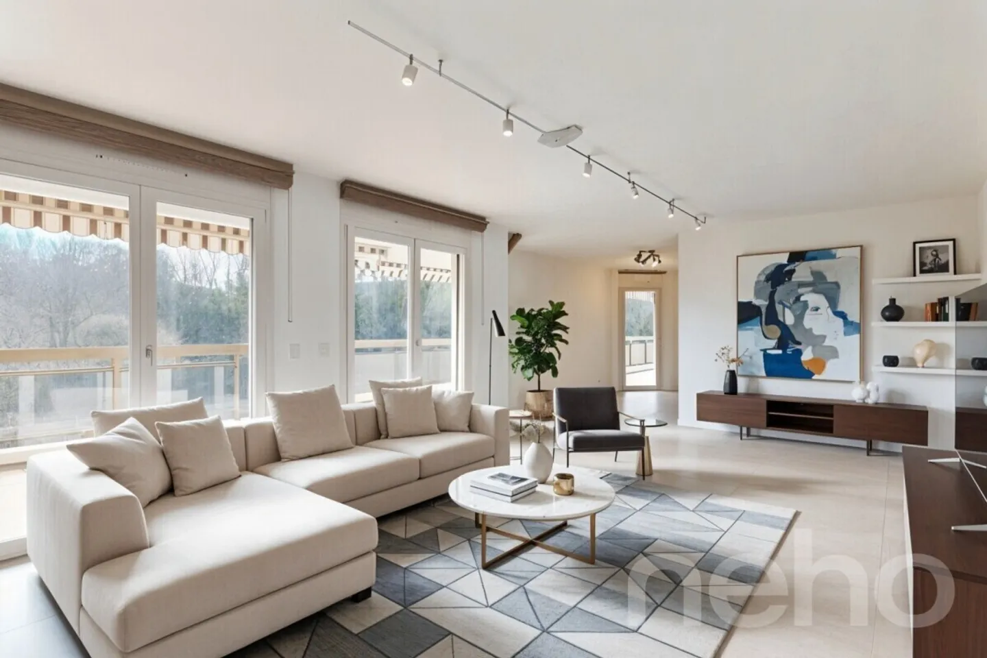 Grand duplex de 7,5 pièces au calme absolu à Chexbres - Photo 3 sur 12