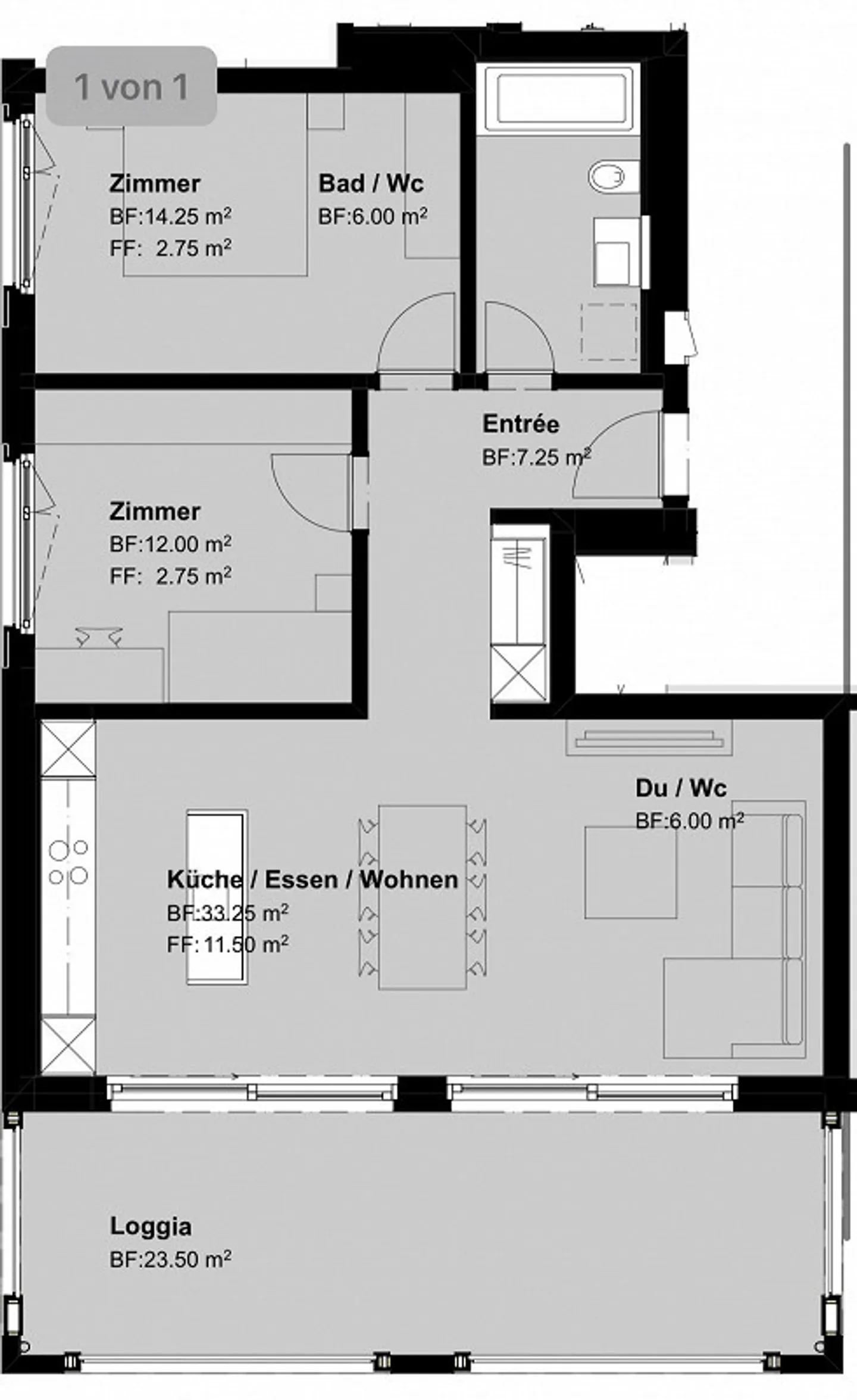 Beautiful 3.5 room apartment for rent - Photo 8 of 8