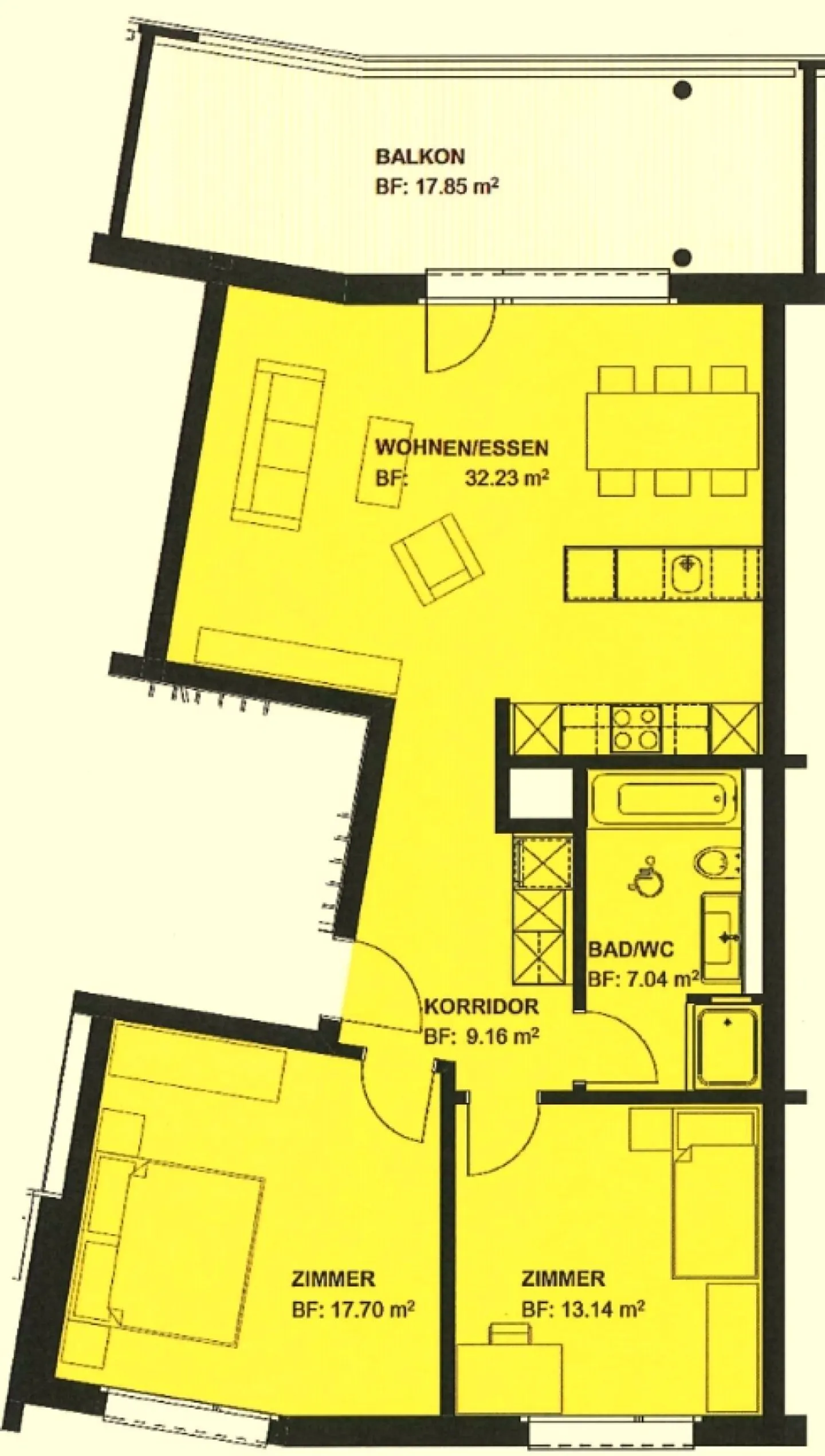 3.5-Zimmerwohnung nähe Bahnhof - Foto 3 von 3