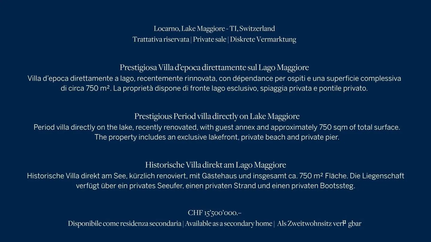 Off-market Villa on Lake Maggiore - Photo 2 of 4