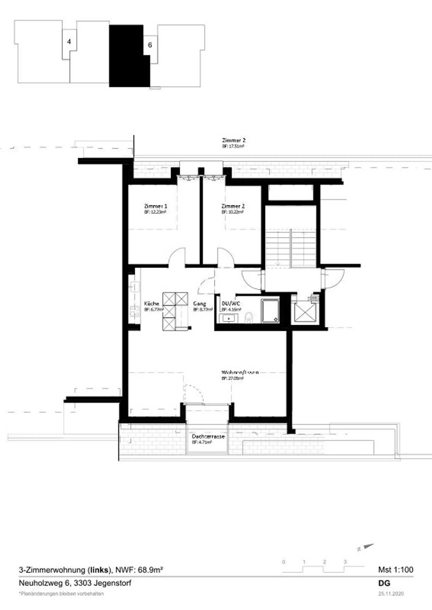 Helle 3.5-Zimmer-Dachwohnung an ruhiger Lage in Jegenstorf - Photo 10 of 10