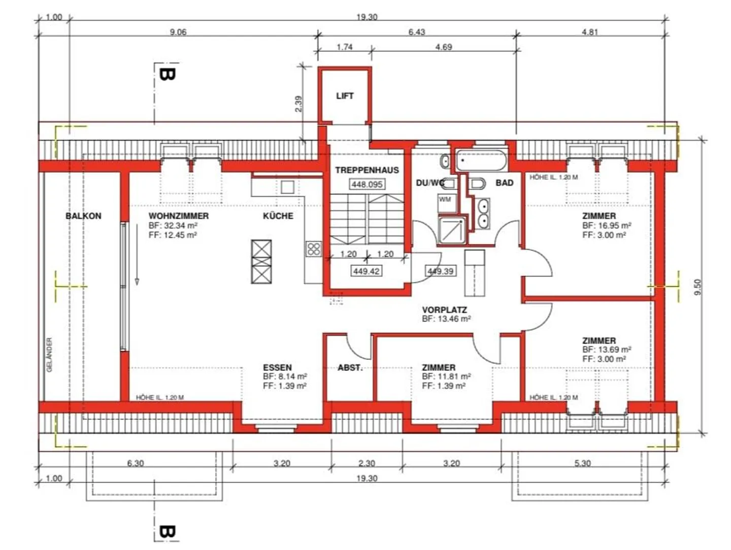 4,5 pièces, 120 m2 avec vue sur le lac (+20 m2 de balcon) - Photo 6 sur 6