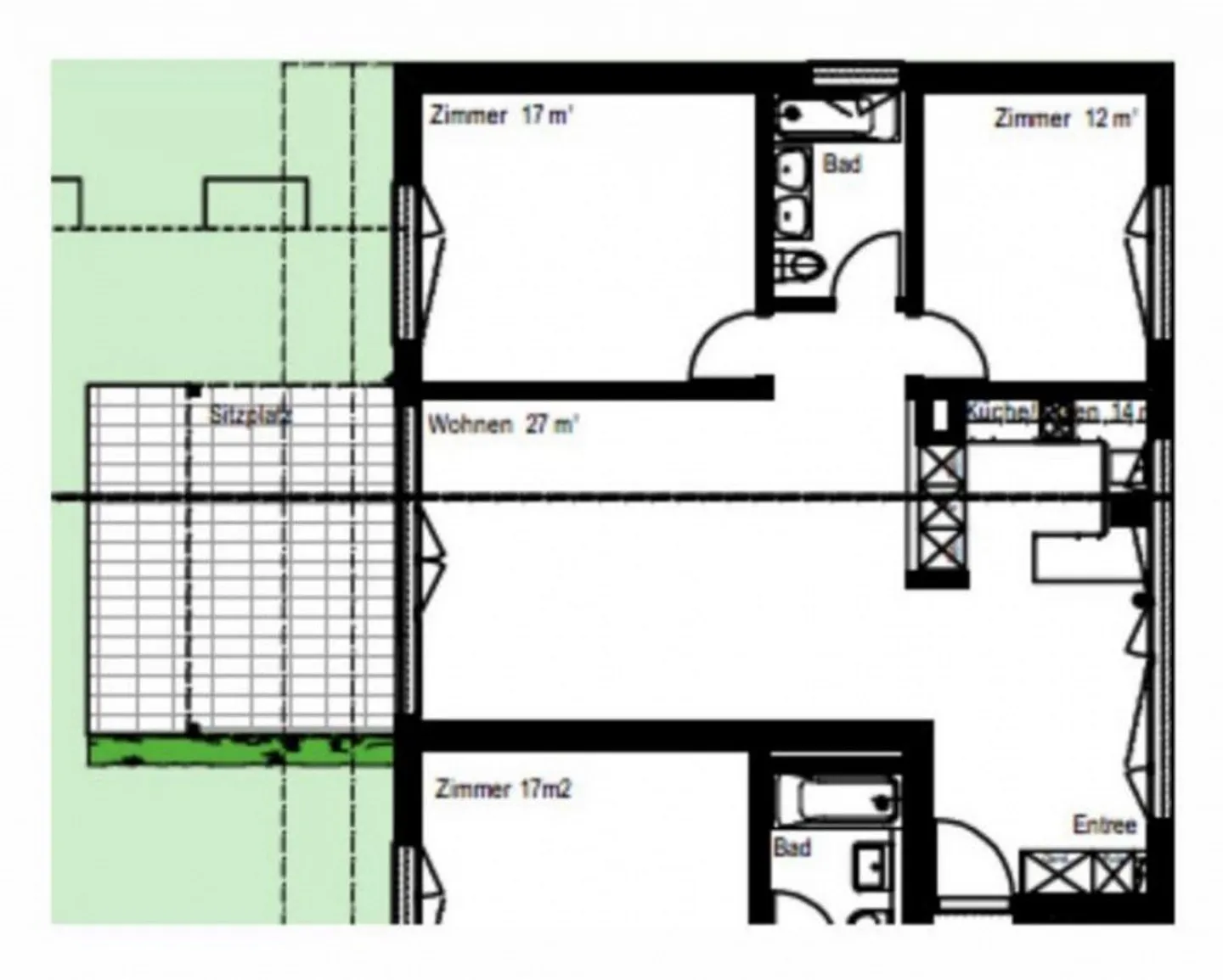 3.5-Zimmer per 1. Februar, 2250 CHF inkl. Stellplatz - Foto 7 von 7