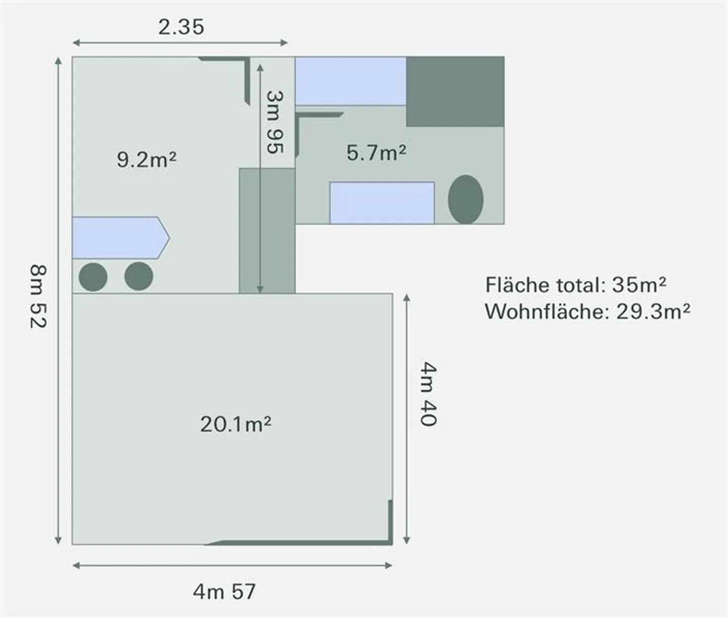 Appartamento 1 camera a Seuzach vicino a Winterthur - Foto 11 di 11