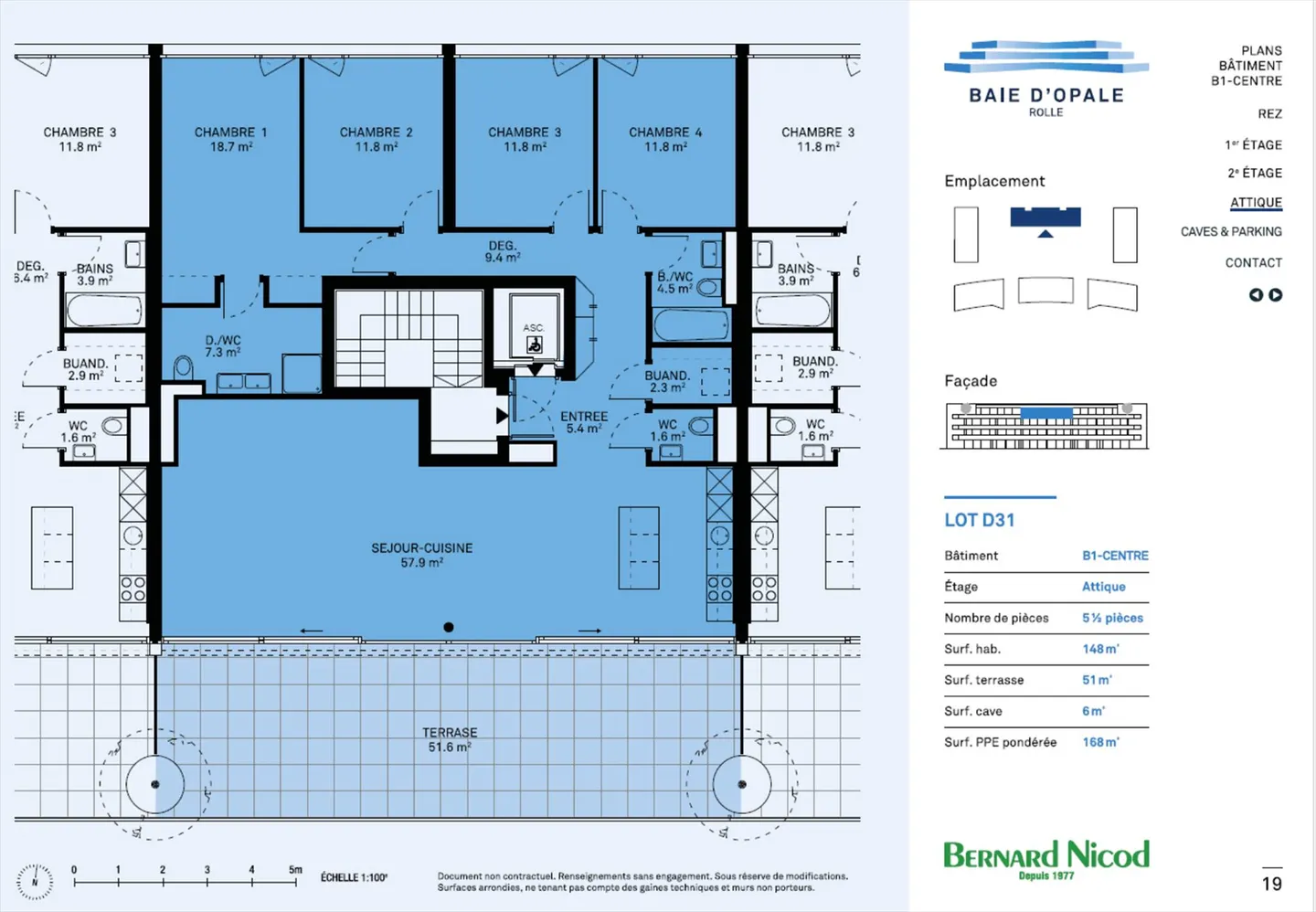 Attique 5.5 pièces - Photo 2 sur 6
