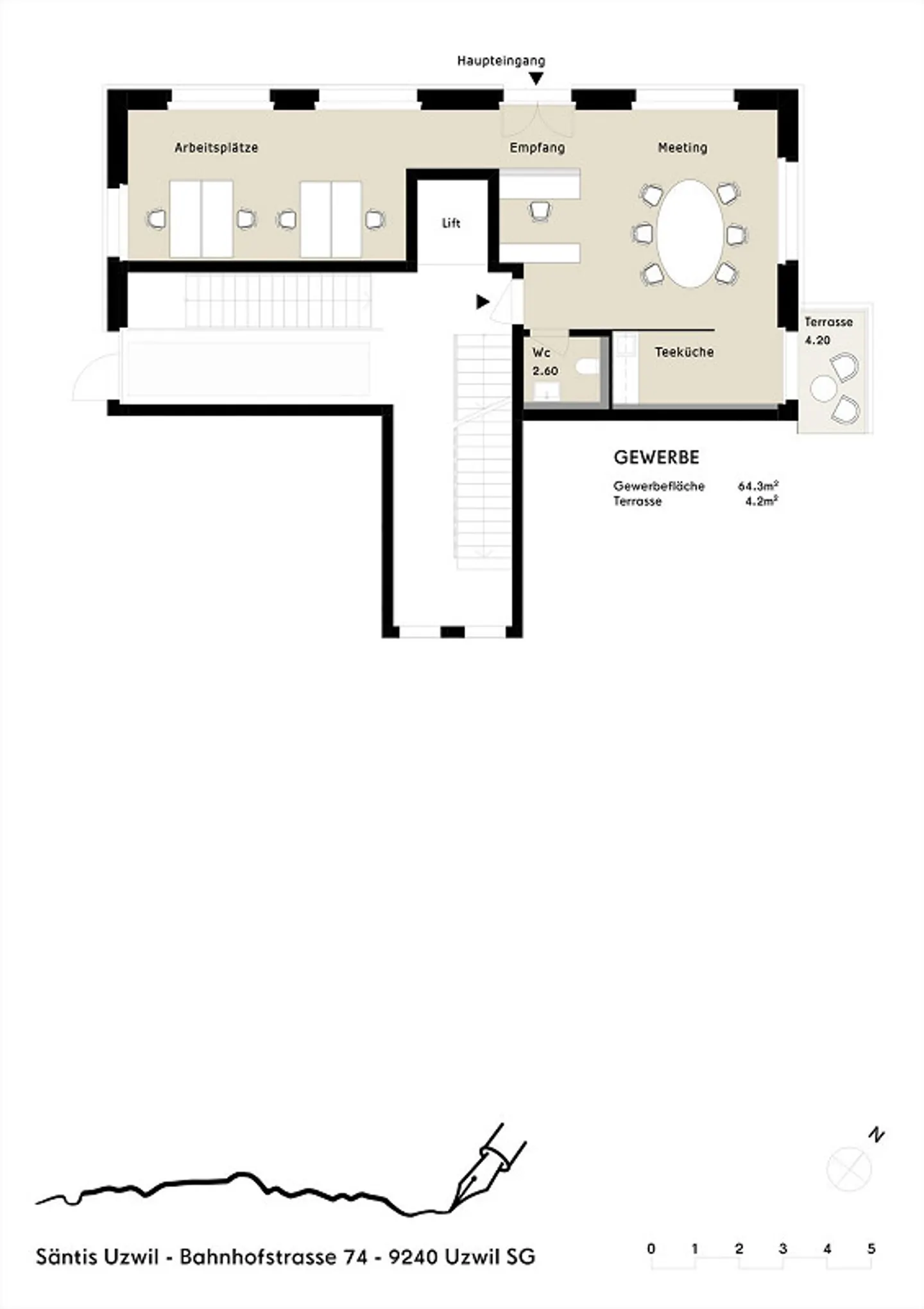 Commercial space in prime location 1 minute from Uzwil train station - Photo 16 of 17