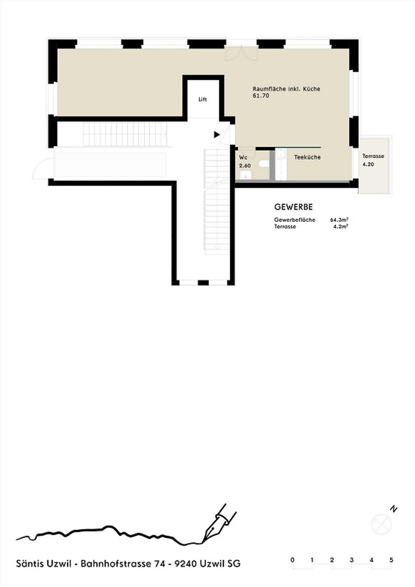 Commercial space in prime location 1 minute from Uzwil train station - Photo 17 of 17